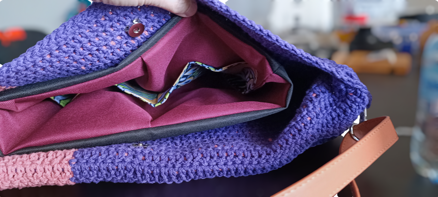 Borsa da spalla all' uncinetto