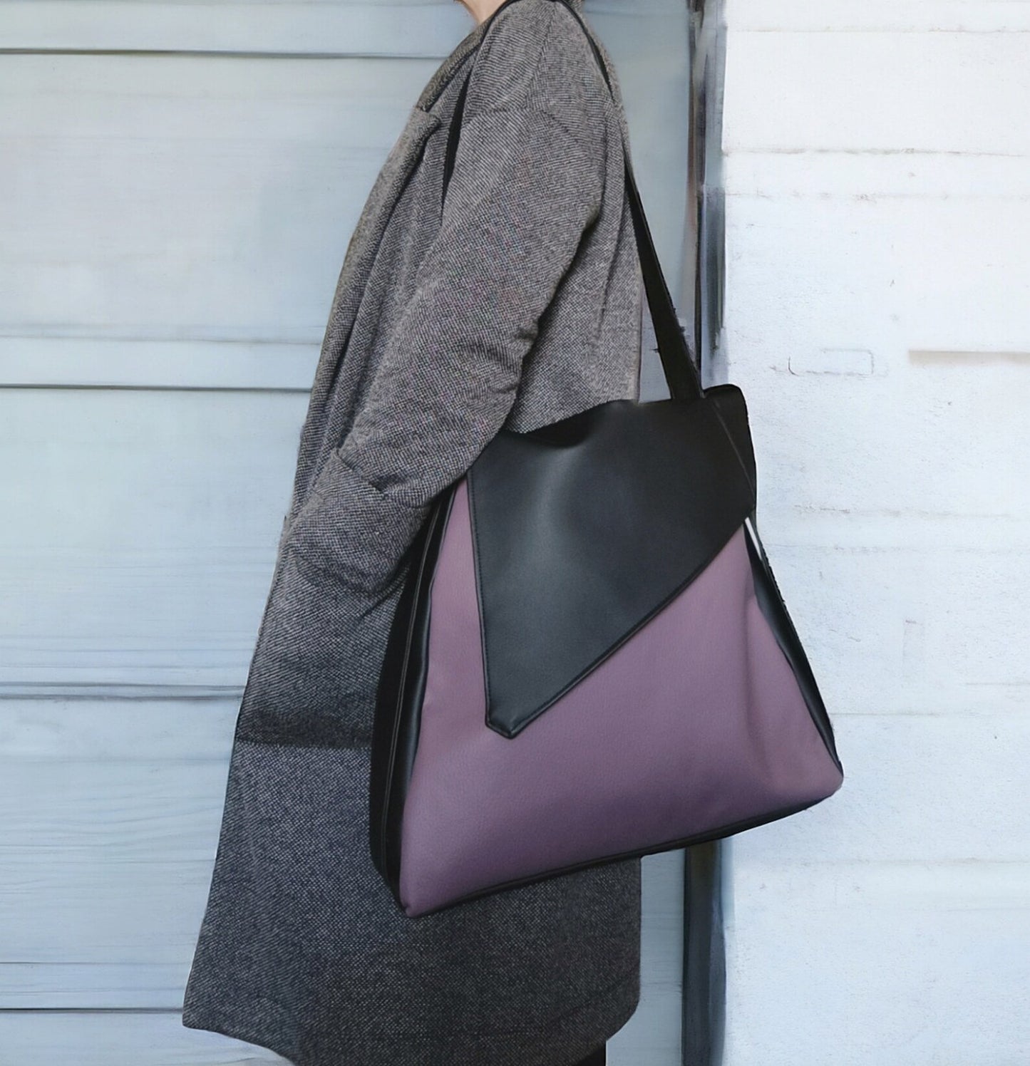 Borsa zaino in pelle sintetica, borse convertibili, zaino donna, borse fatte a mano, borse vegane, borse cruelty free, - Quattroequarantotto