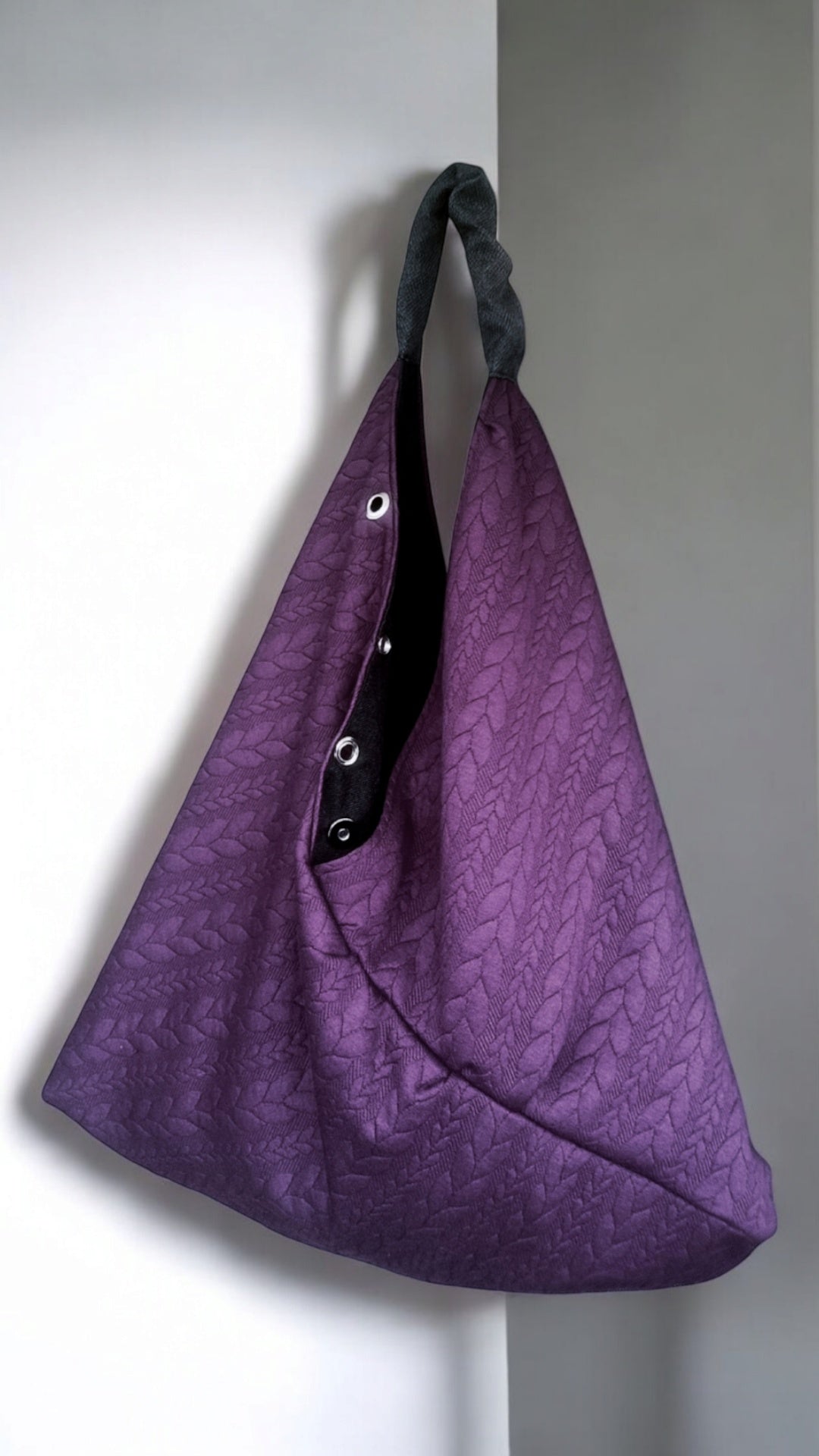 Borsa origami in tessuto invernale