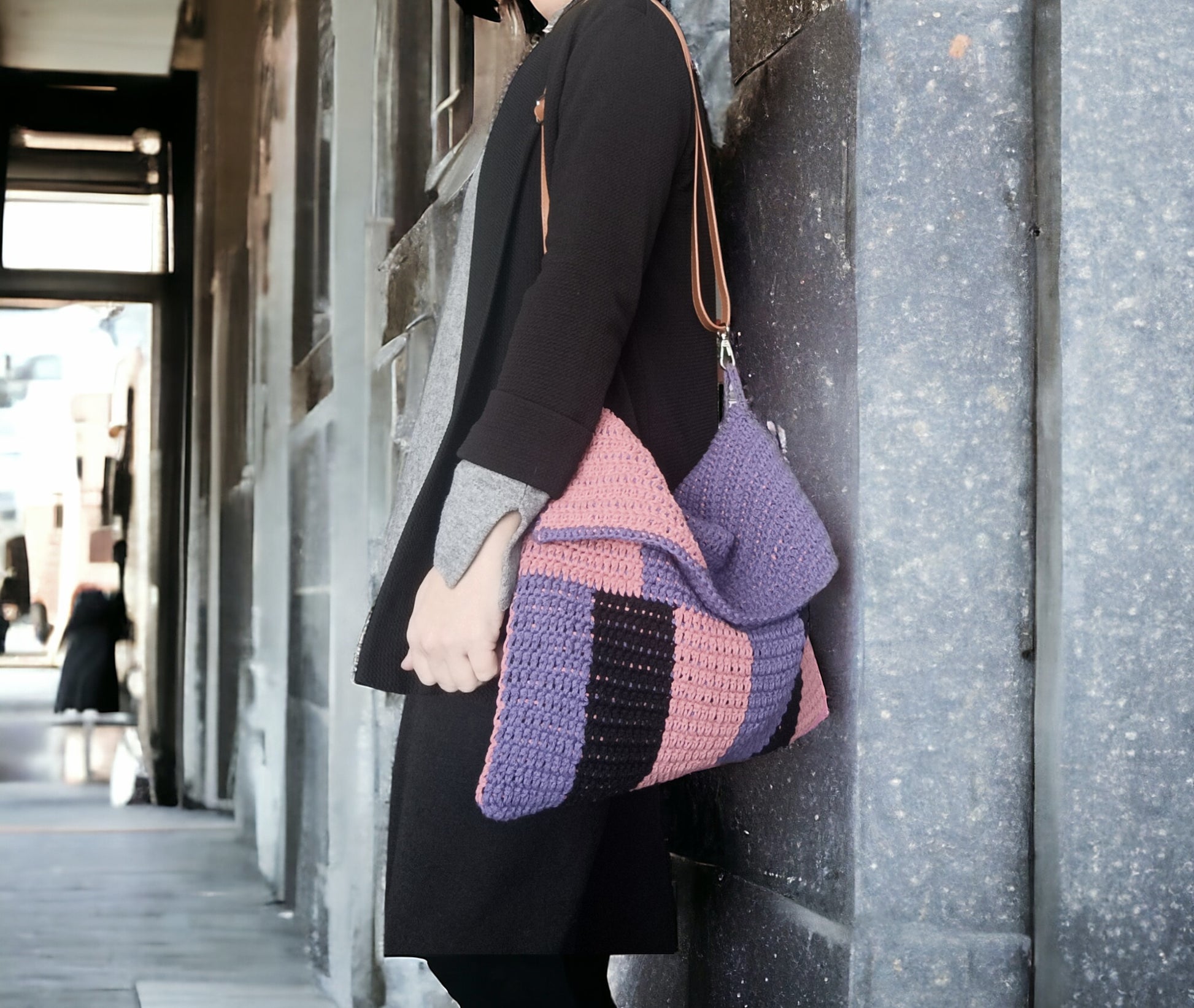 Borsa da spalla all' uncinetto - Quattroequarantotto