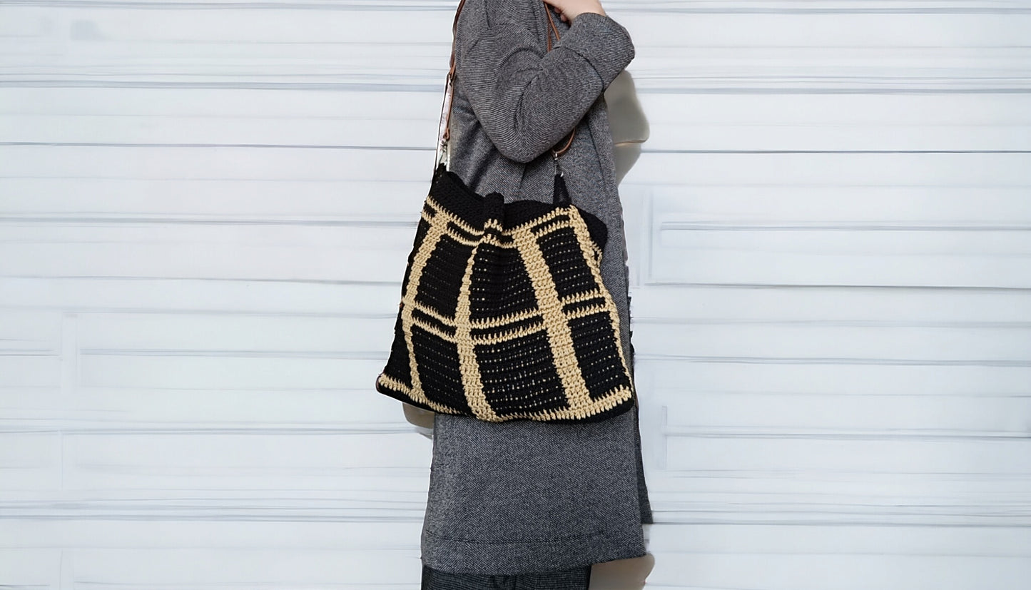 Borsa tote all'uncinetto - Quattroequarantotto