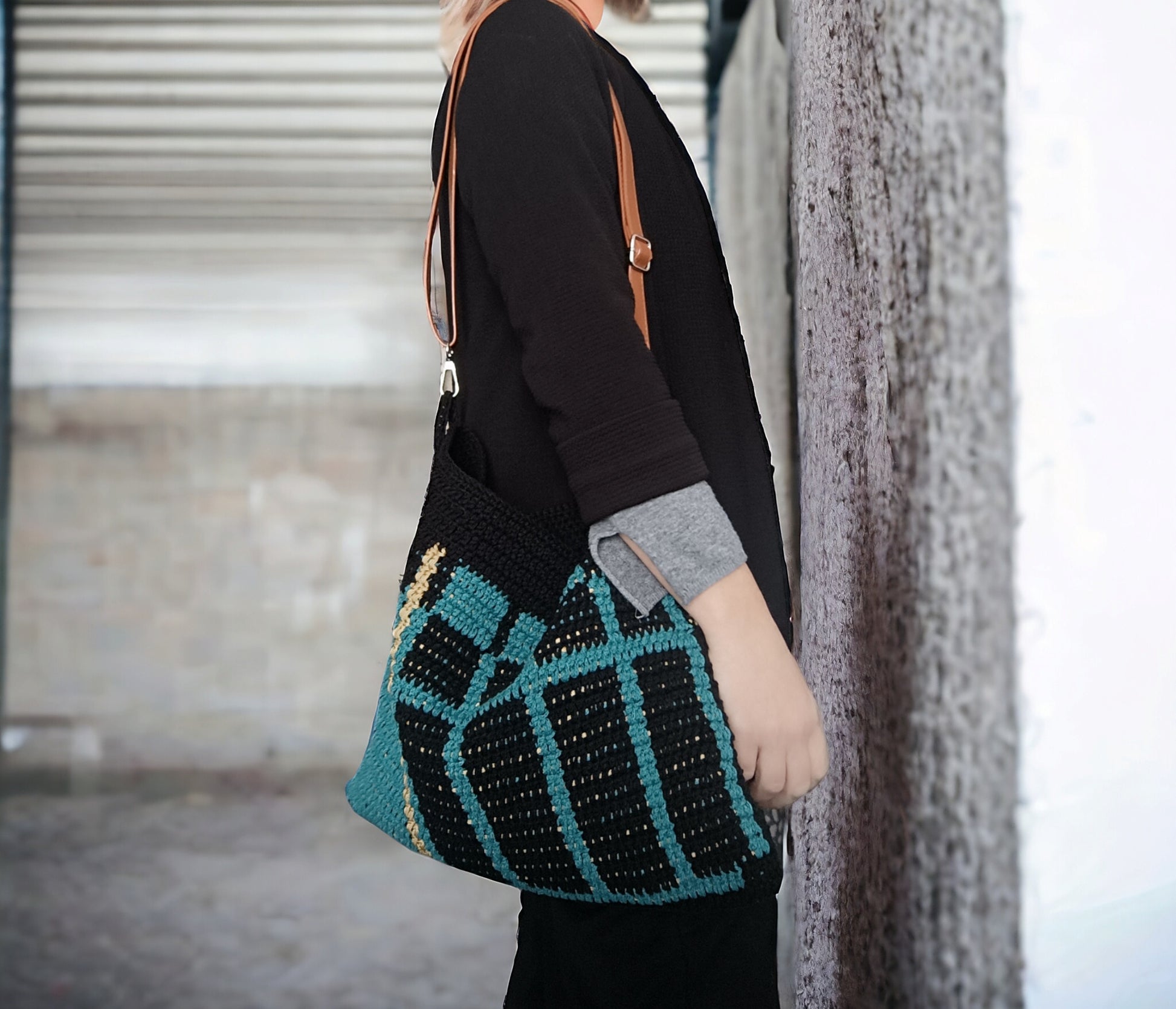 Borsa tote all'uncinetto - Quattroequarantotto