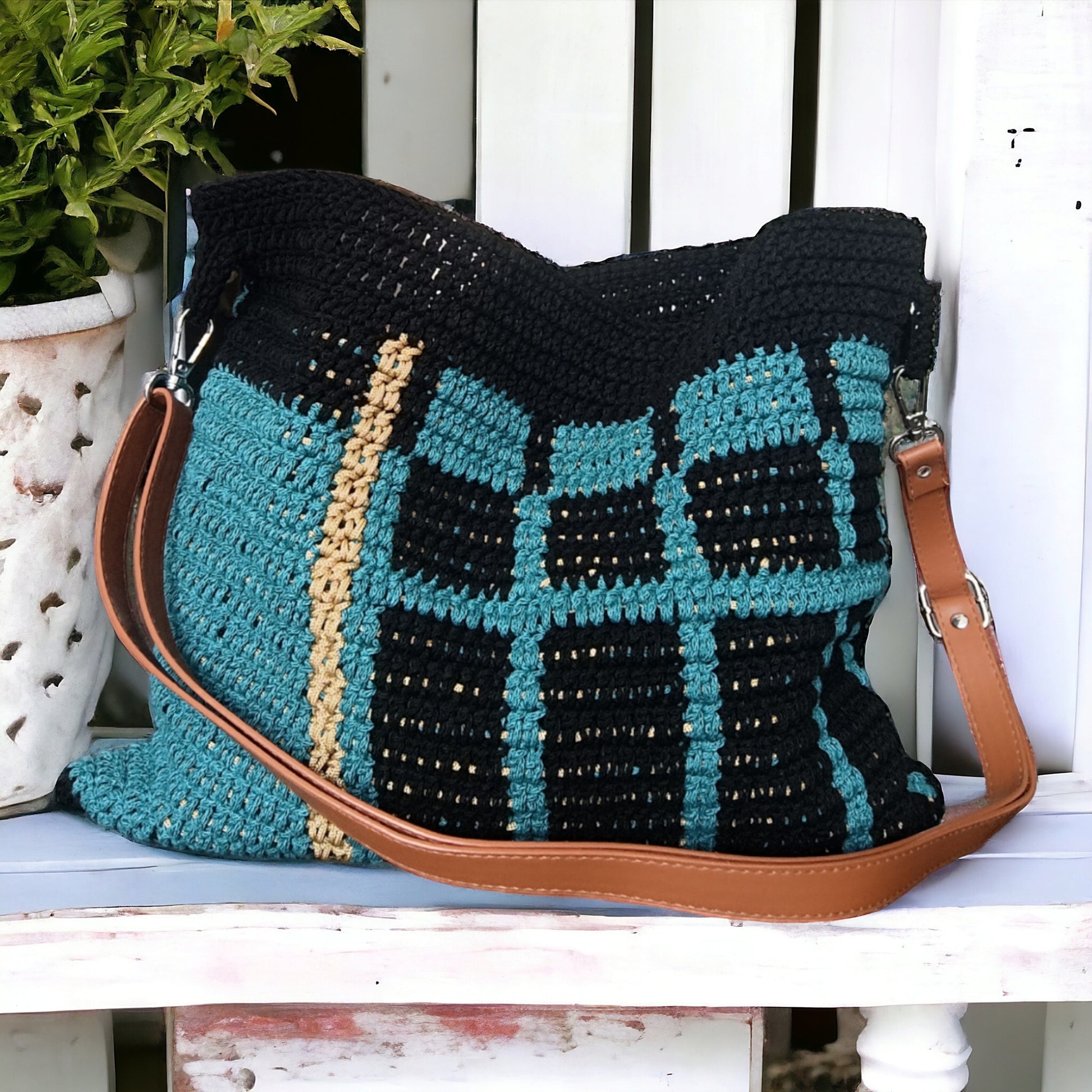 Borsa tote all'uncinetto - Quattroequarantotto