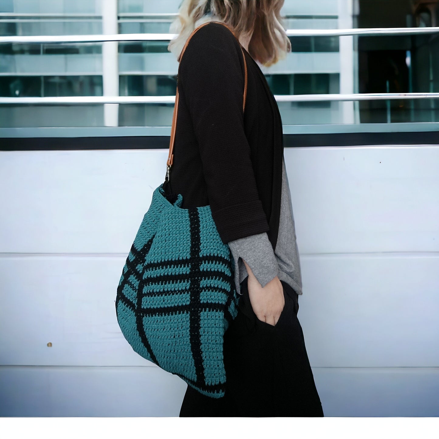 Borsa da spalla all'uncinetto. - Quattroequarantotto