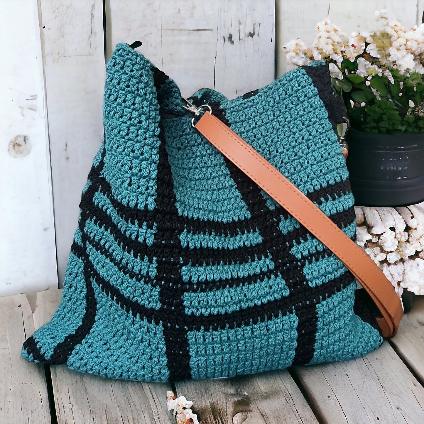 Borsa da spalla all'uncinetto. - Quattroequarantotto