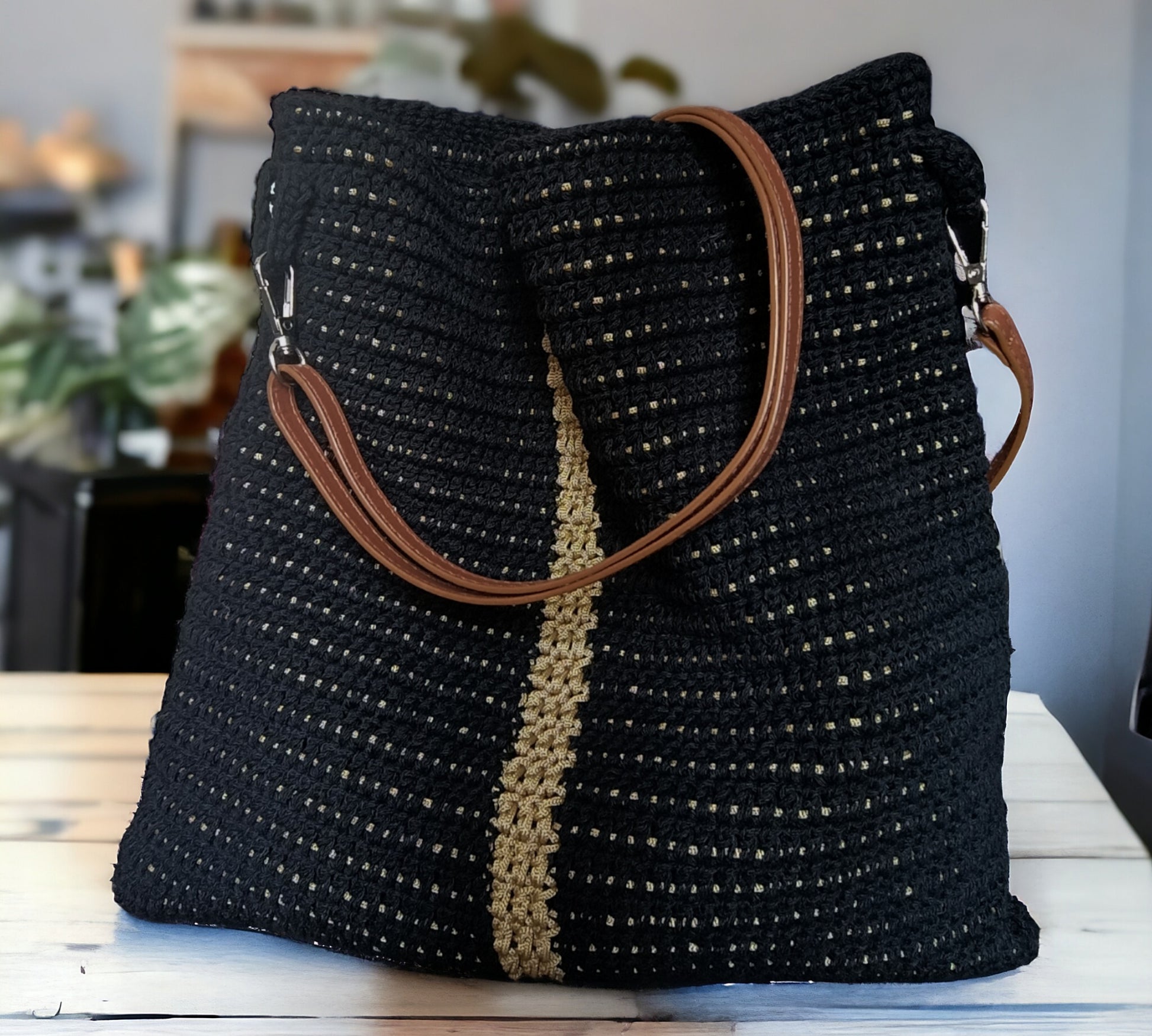 Borsa tote all'uncinetto - Quattroequarantotto