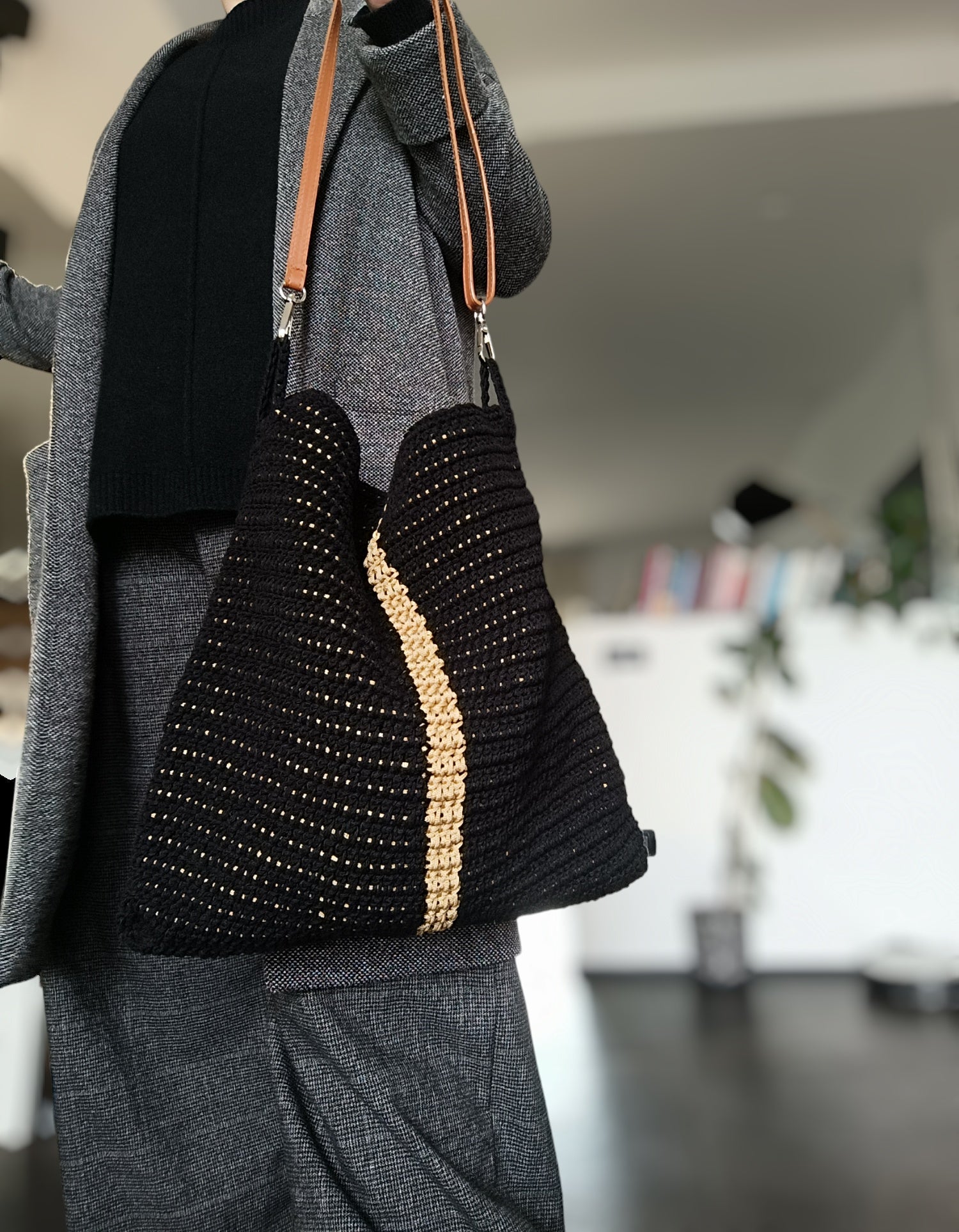 Borsa tote all'uncinetto - Quattroequarantotto