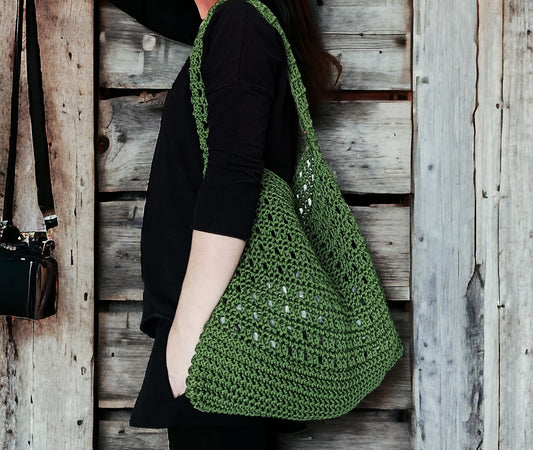 Borsa a rete all'uncinetto - Quattroequarantotto