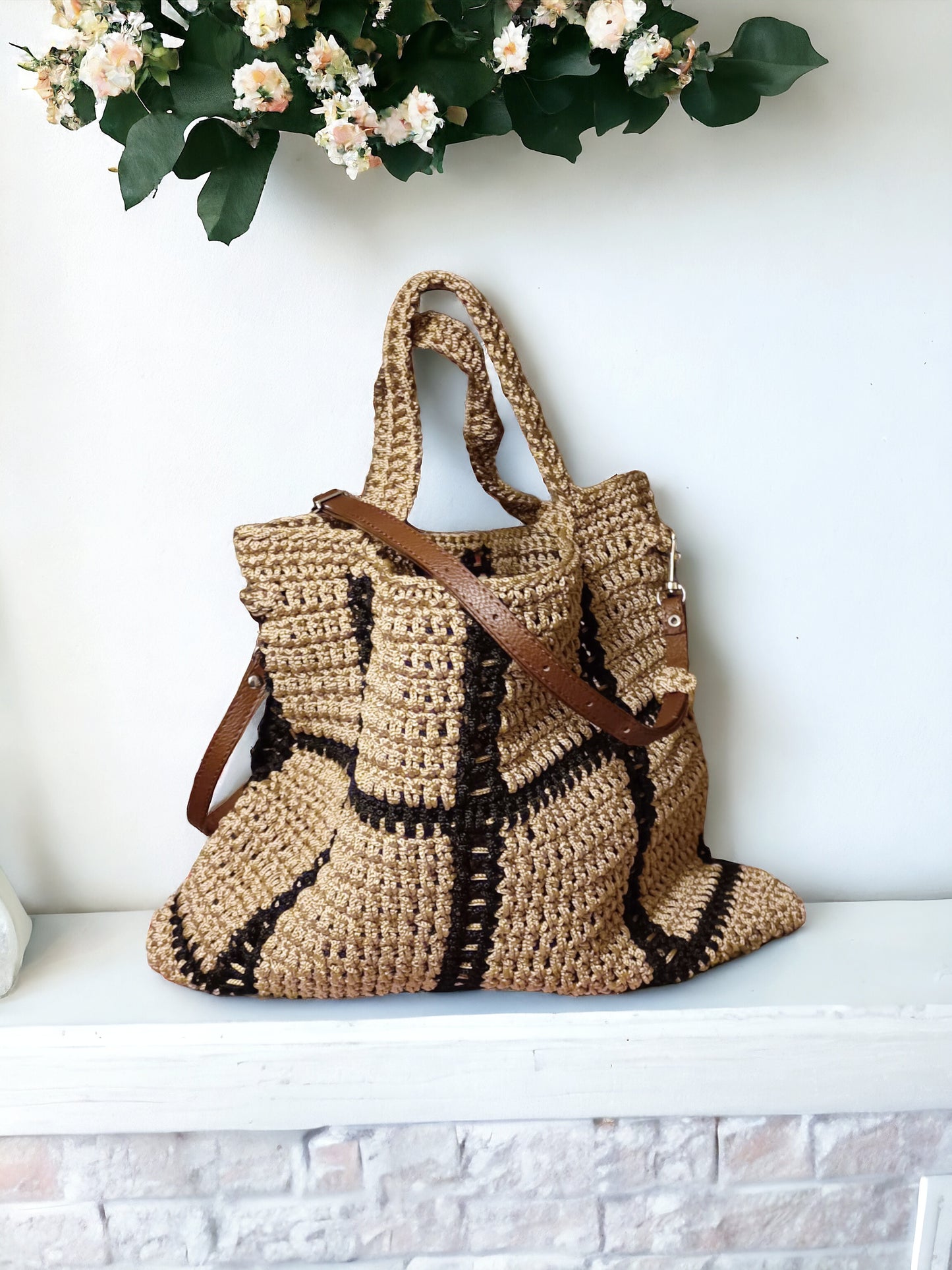Borsa da spalla all'uncinetto
