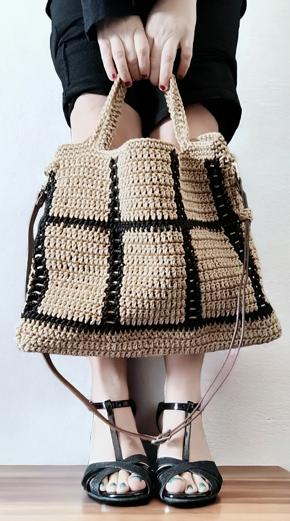 Borsa da spalla all'uncinetto