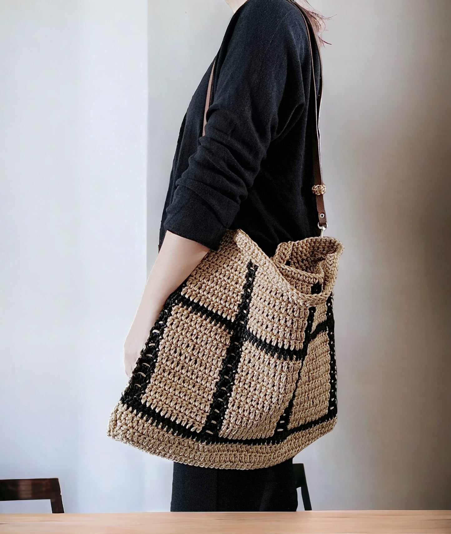 Borsa da spalla all'uncinetto