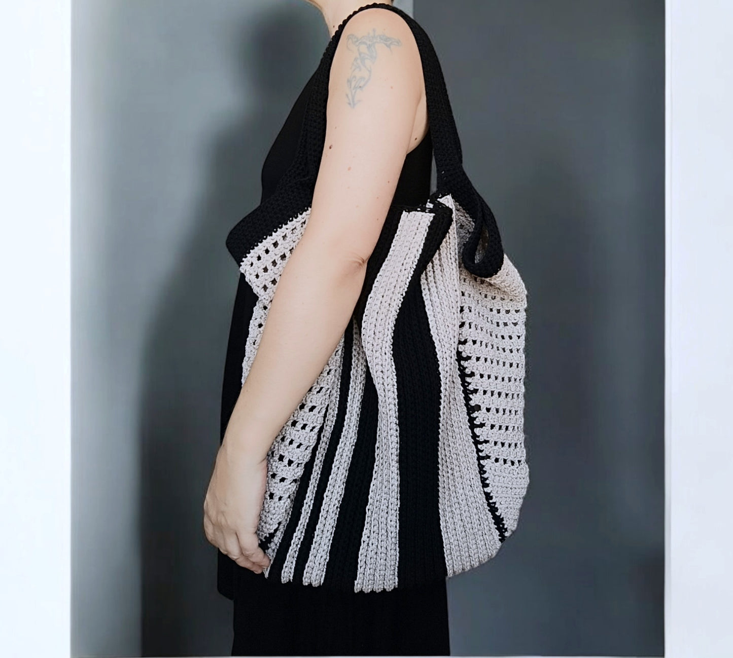 Maxi borsa all'uncinetto