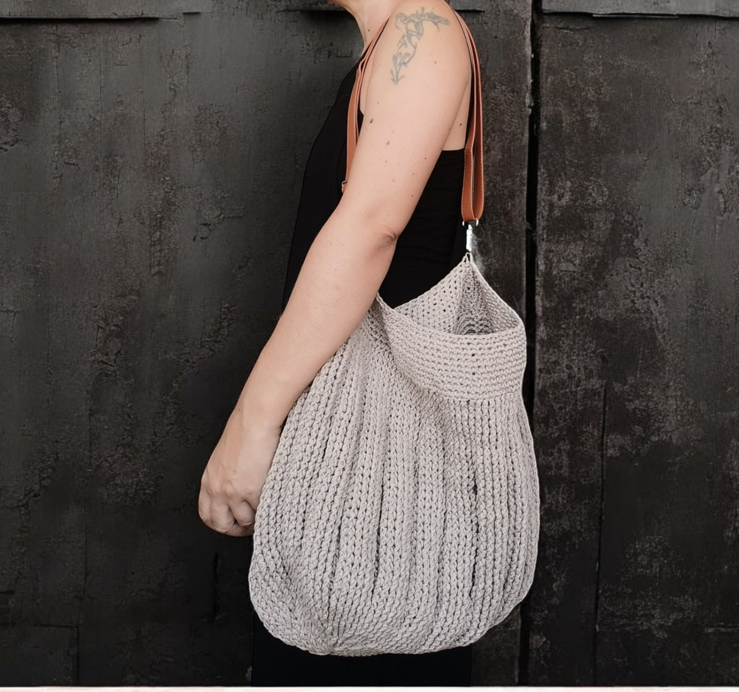 Borsa da spalla all'uncinetto