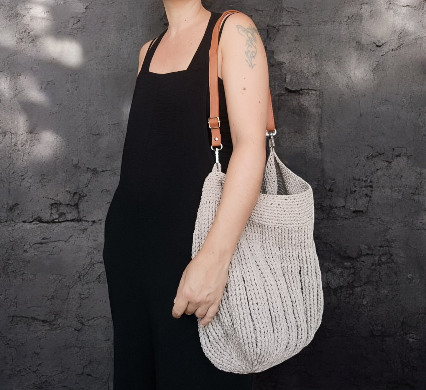 Borsa da spalla all'uncinetto