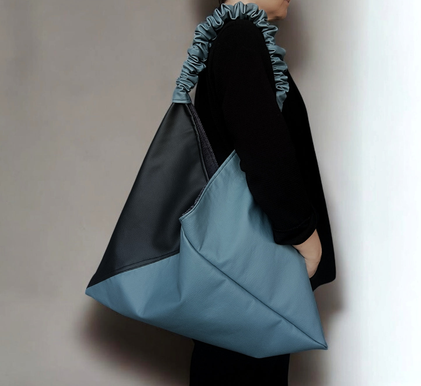 Borsa origami in pelle sintetica