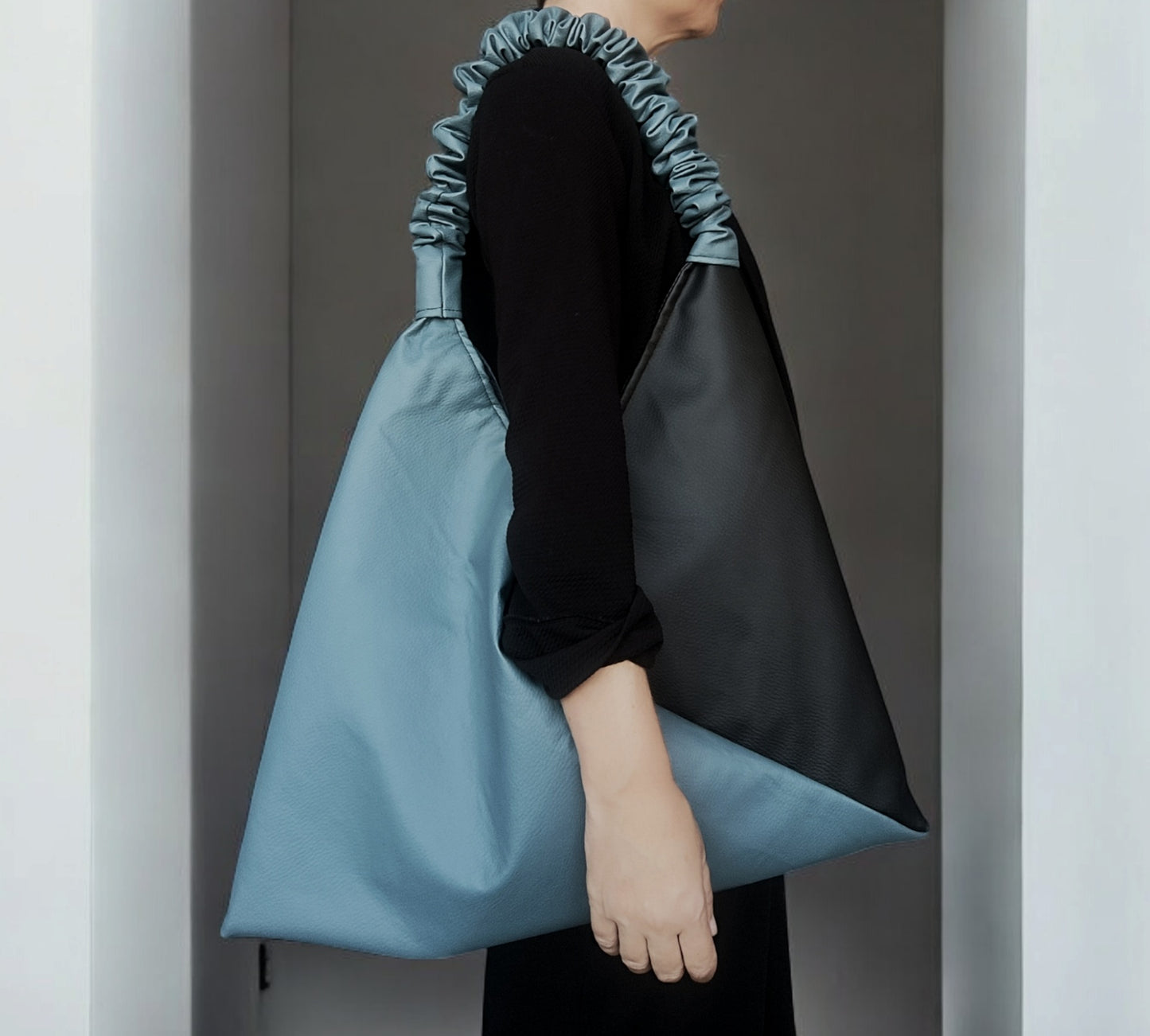 Borsa origami in pelle sintetica