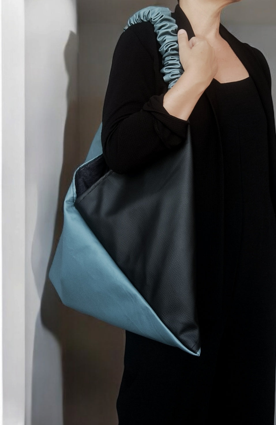 Borsa origami in pelle sintetica