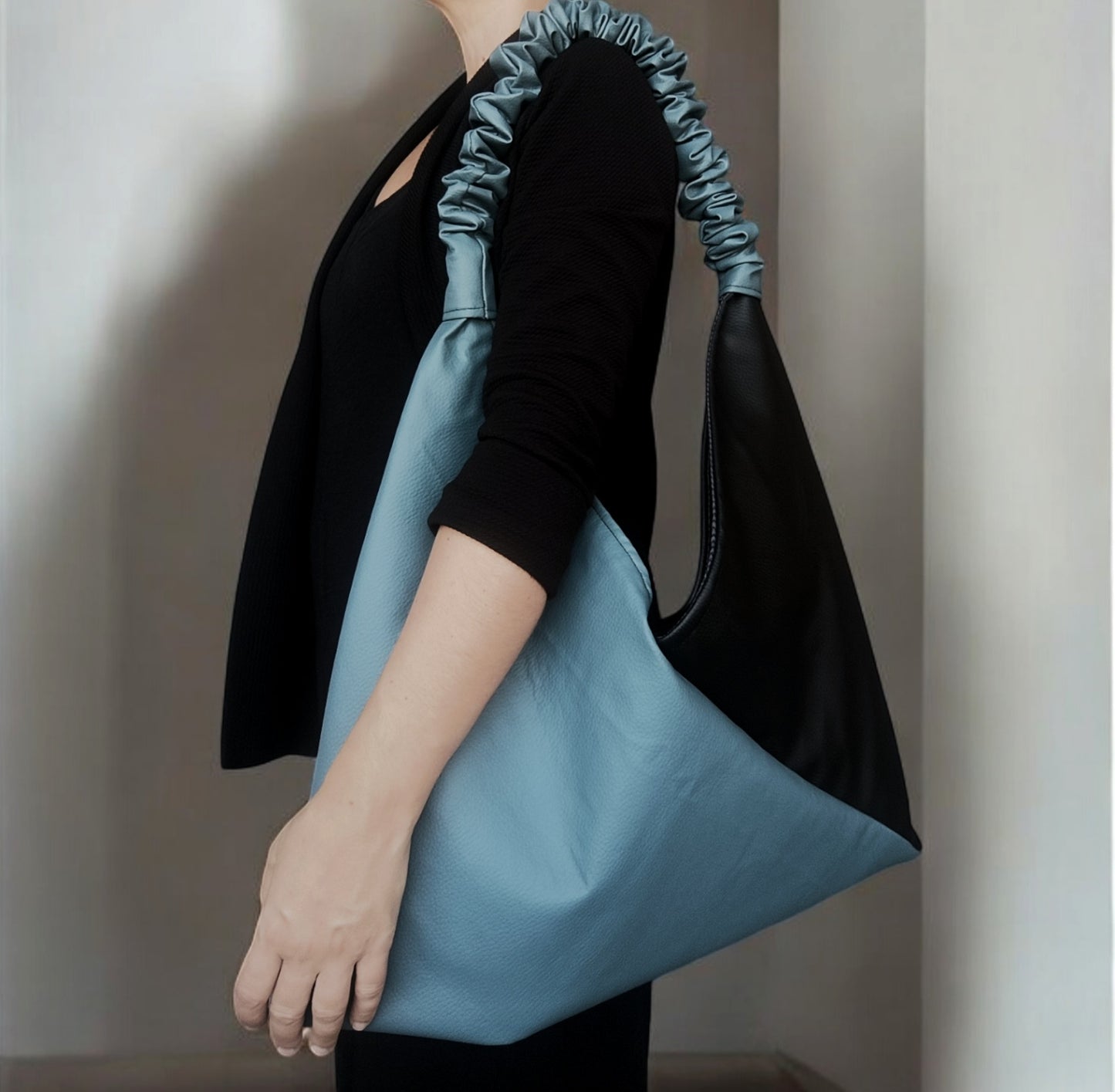 Borsa origami in pelle sintetica