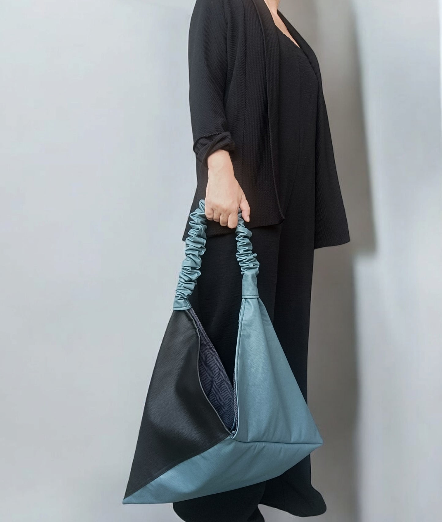 Borsa origami in pelle sintetica