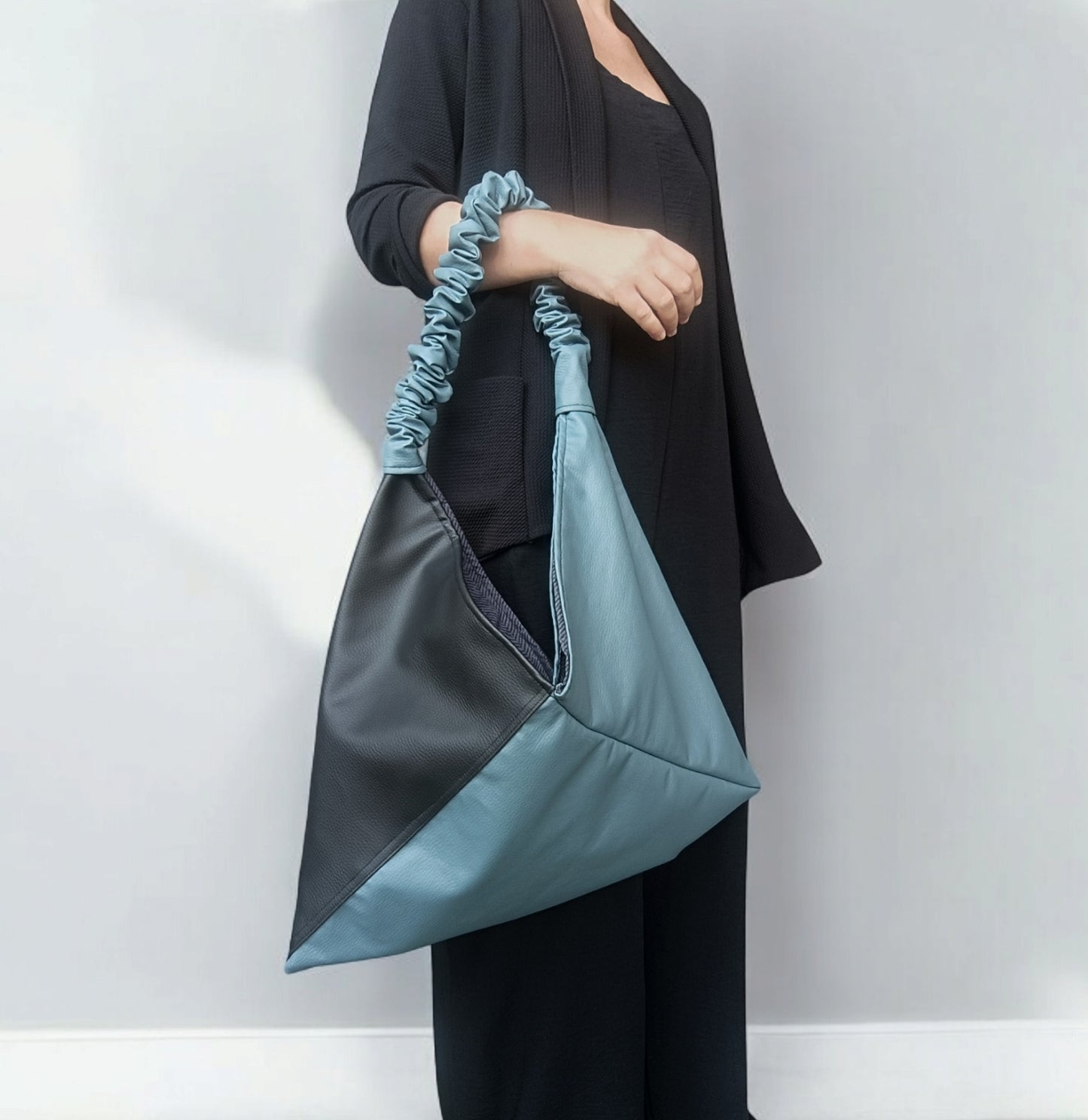 Borsa origami in pelle sintetica
