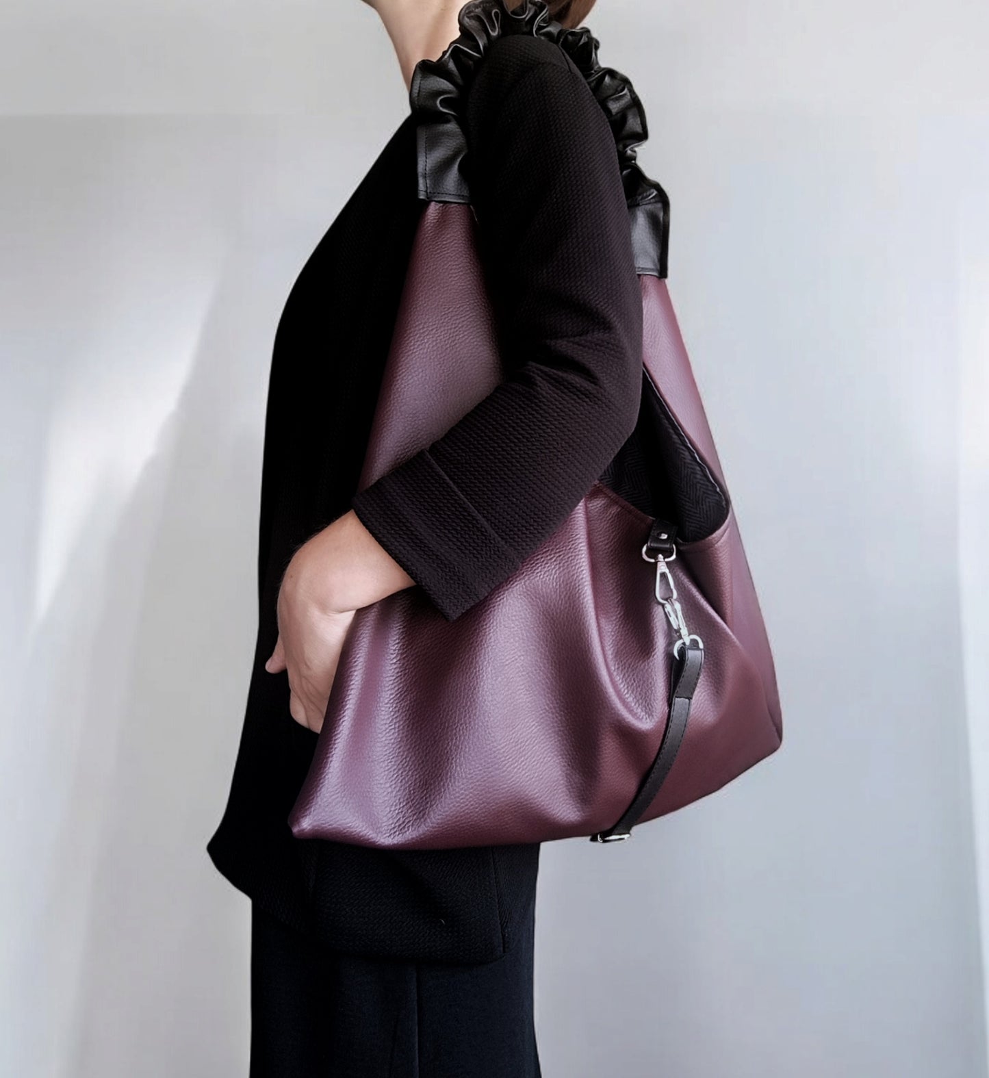 Borsa origami in pelle sintetica