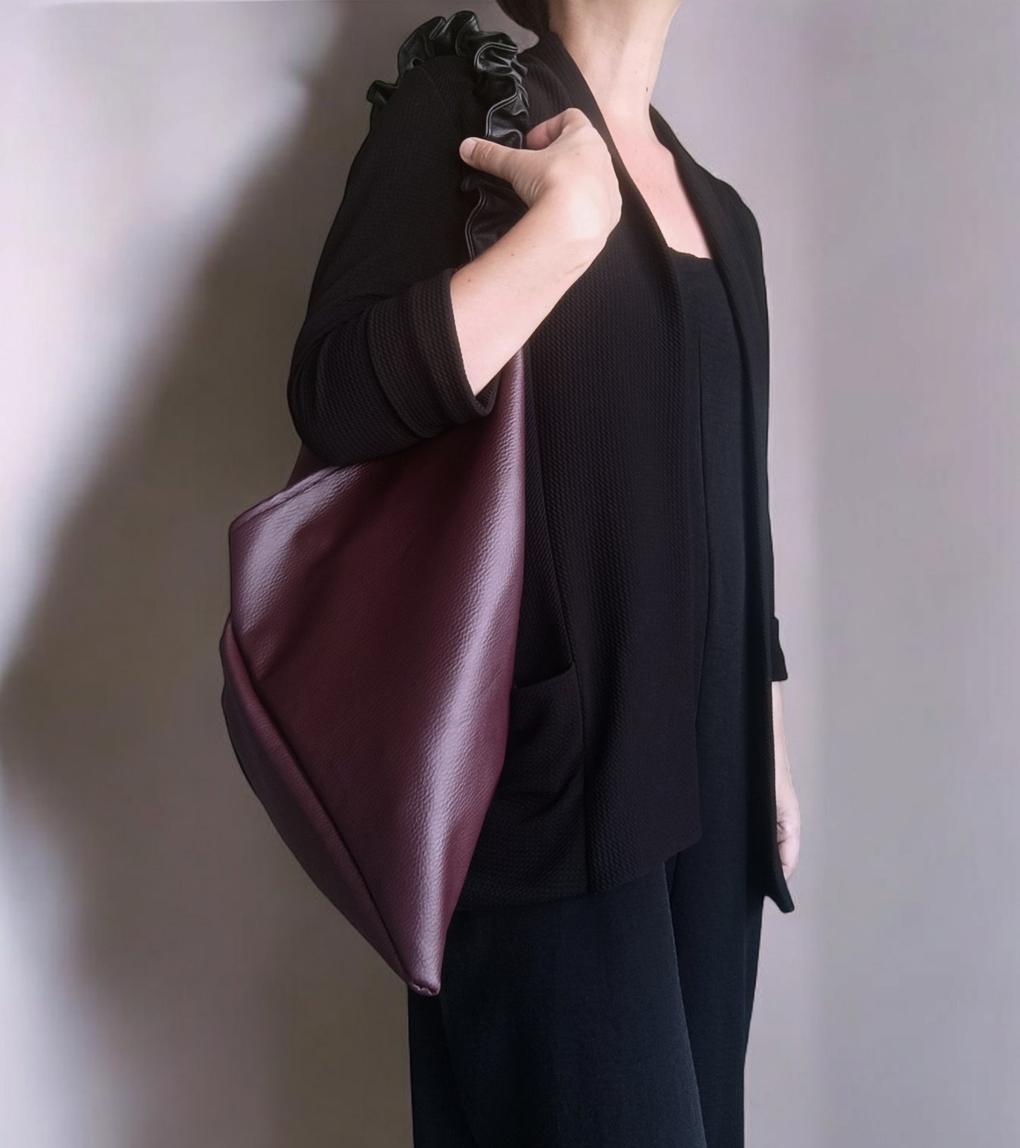 Borsa origami in pelle sintetica