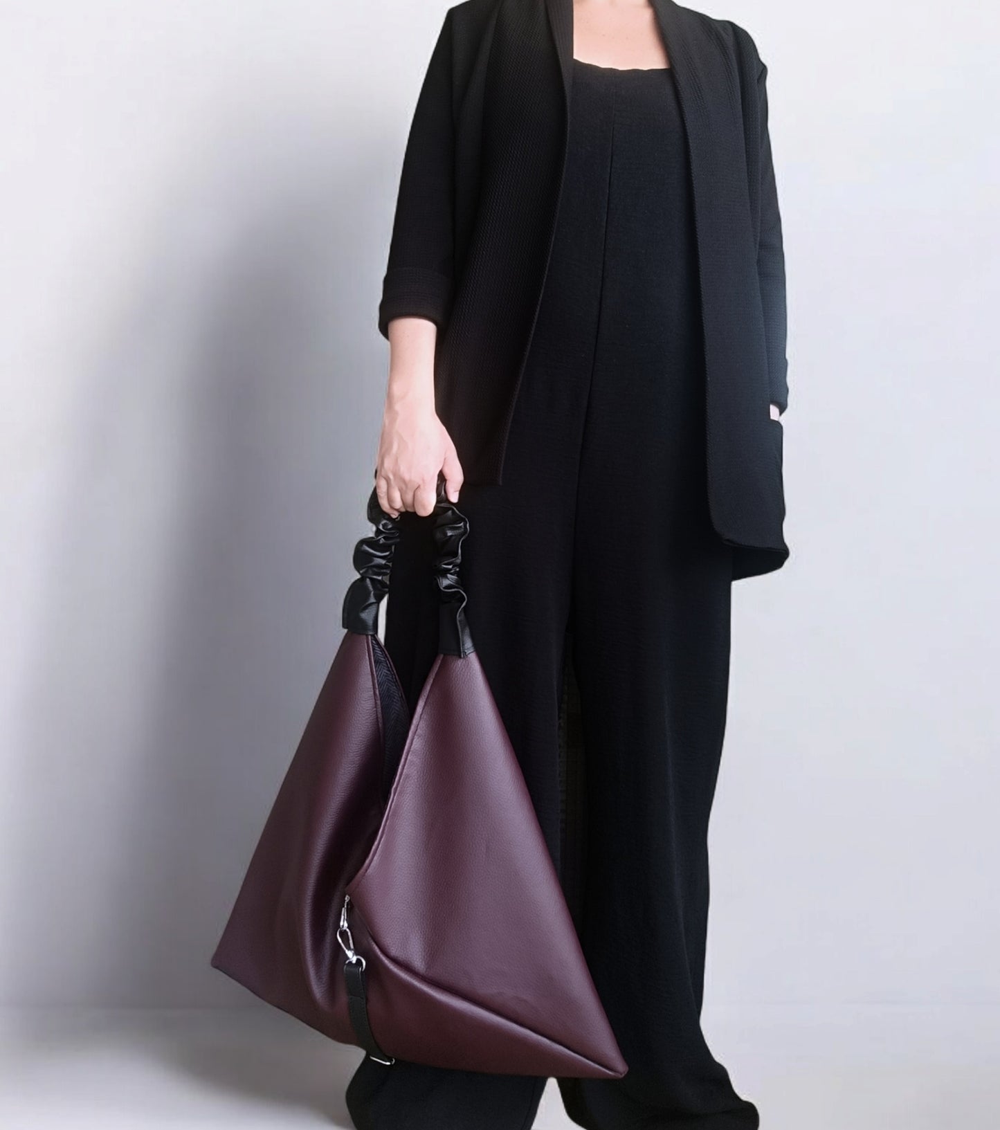 Borsa origami in pelle sintetica