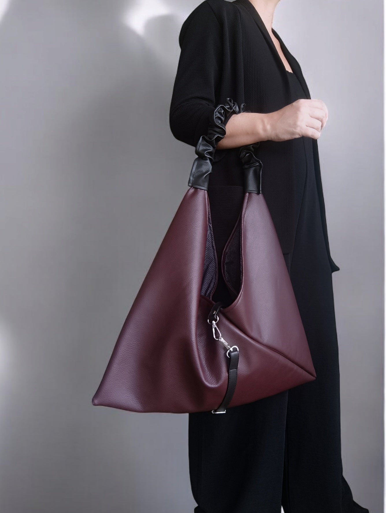 Borsa origami in pelle sintetica