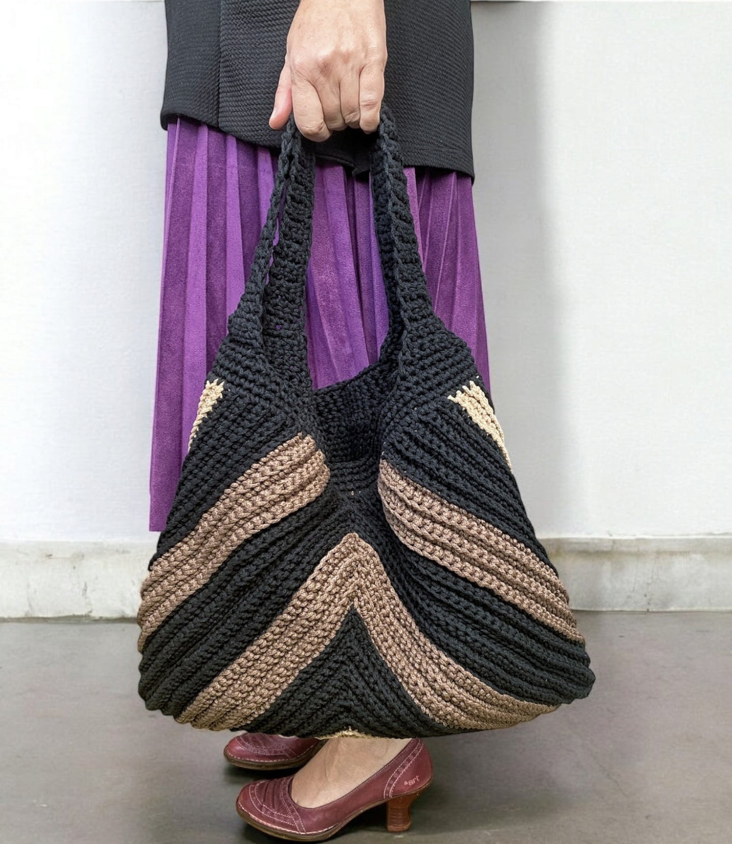 Borsa da spalla all'uncinetto