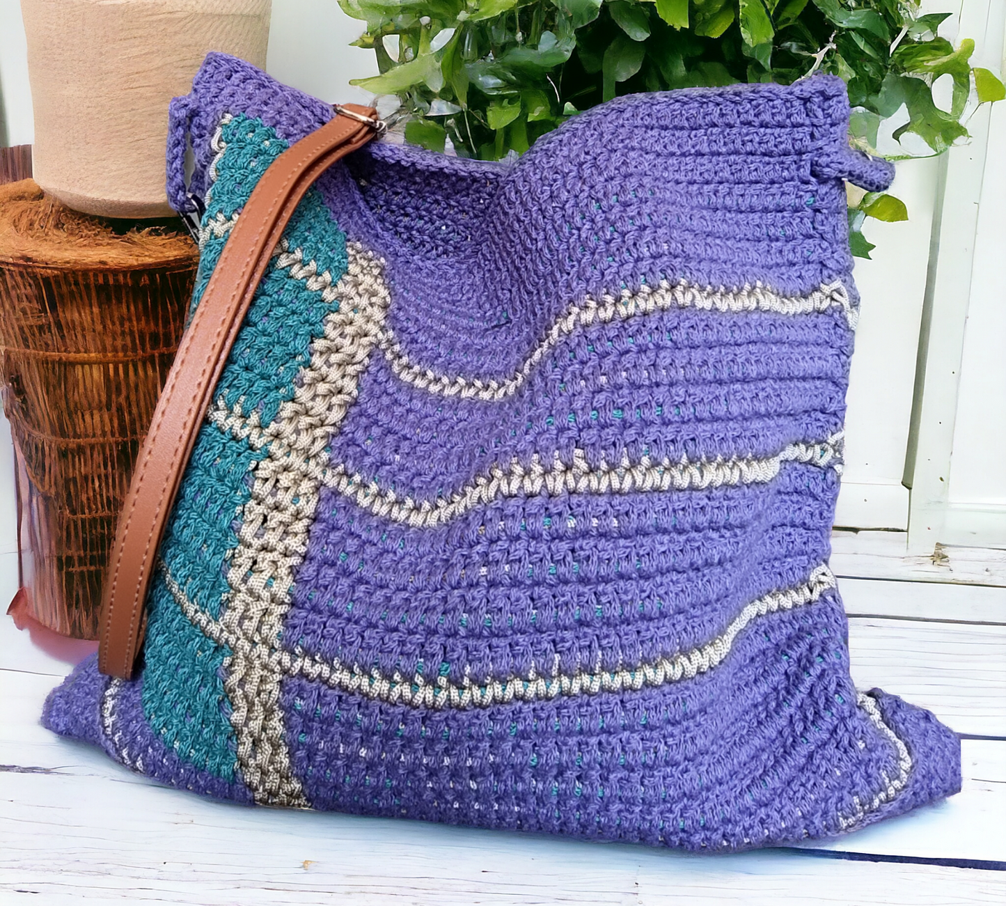 Borsa a spalla all'uncinetto - Quattroequarantotto