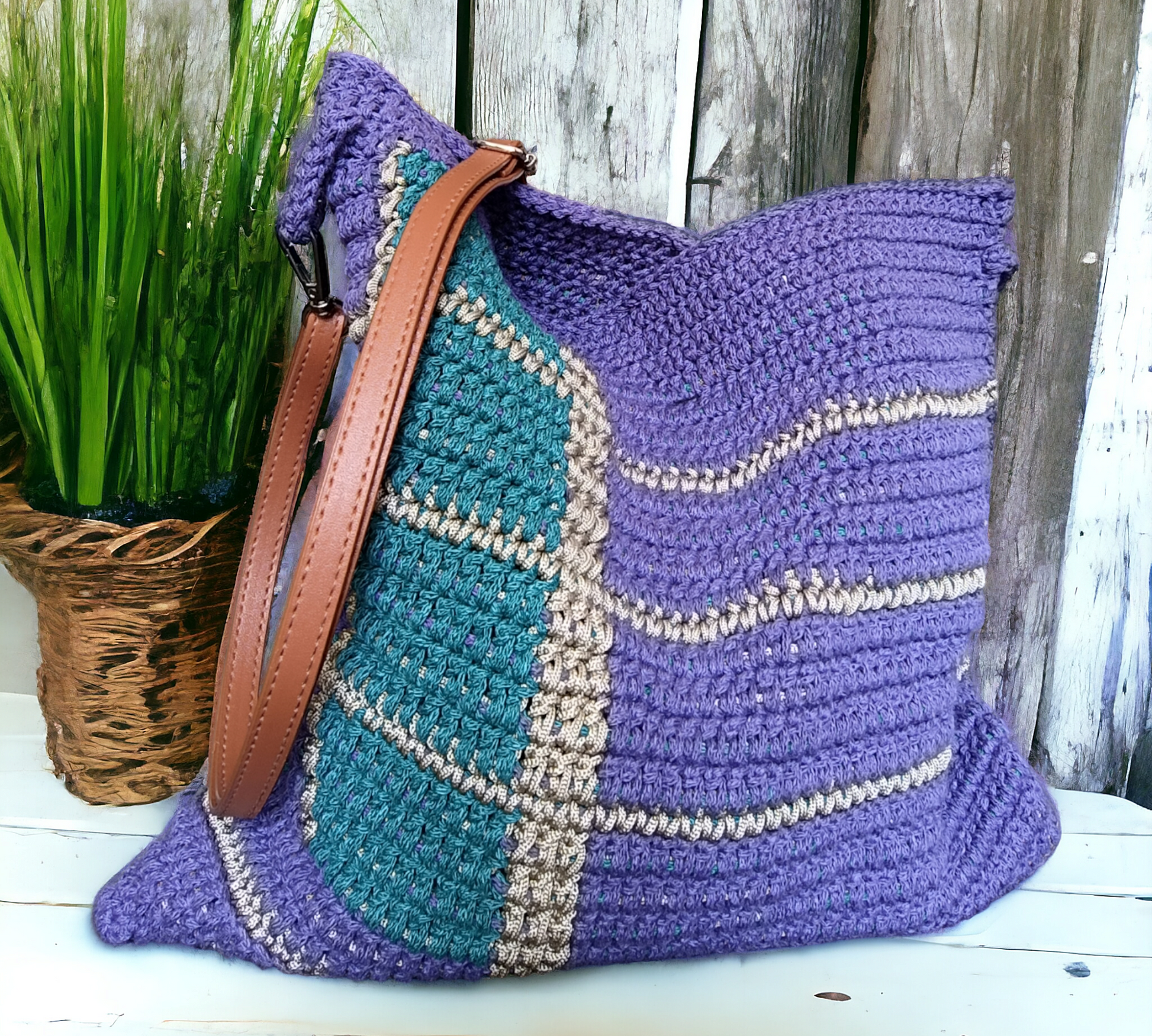 Borsa a spalla all'uncinetto - Quattroequarantotto