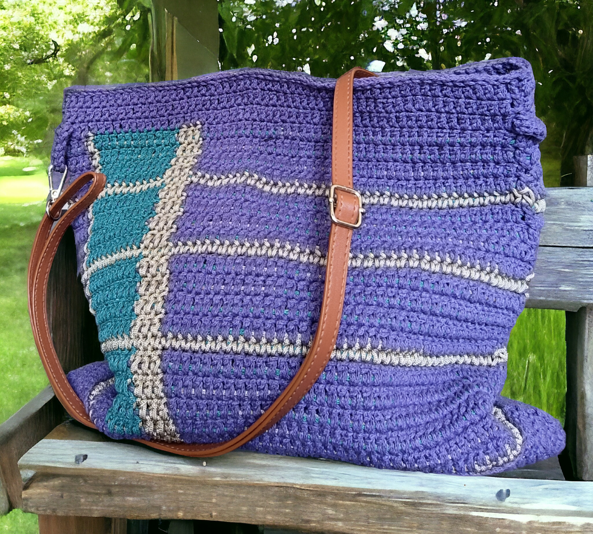 Borsa a spalla all'uncinetto - Quattroequarantotto