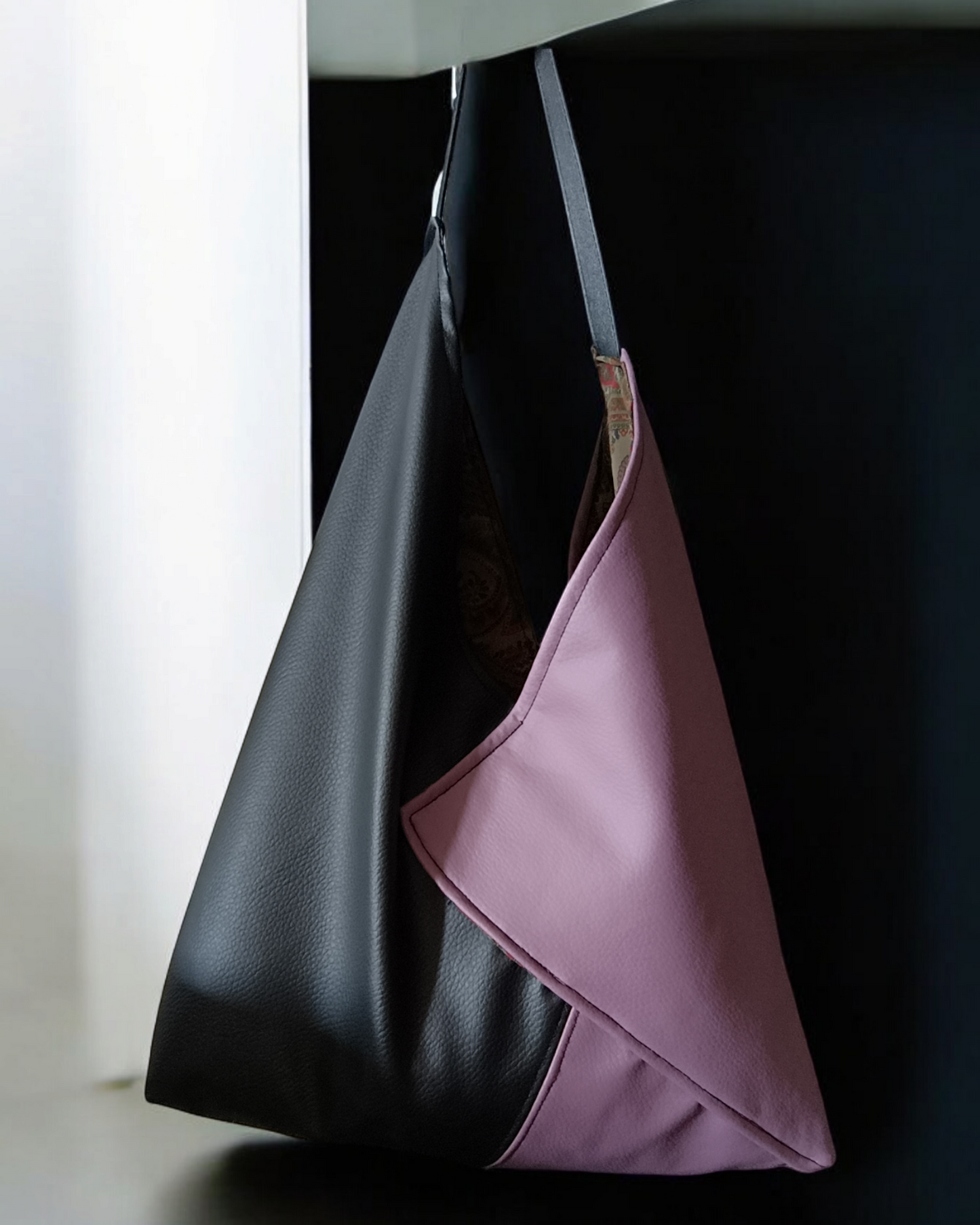 Borsa da spalla in pelle sintetica