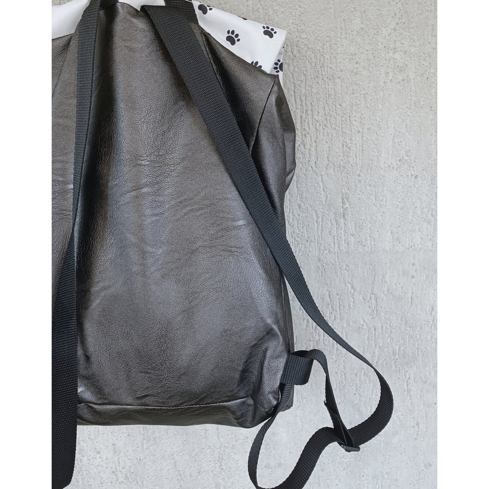 Zaino donna nero in pelle sintetica - Quattroequarantotto