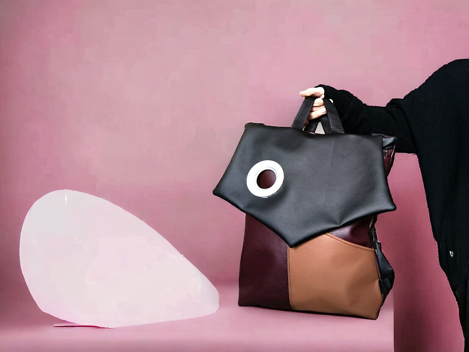 Zaino donna, borse convertibili, borsa zaino in pelle sintetica, zaino impermeabile, borse fatte a mano, borse a spalla, idea regalo per lei - Quattroequarantotto