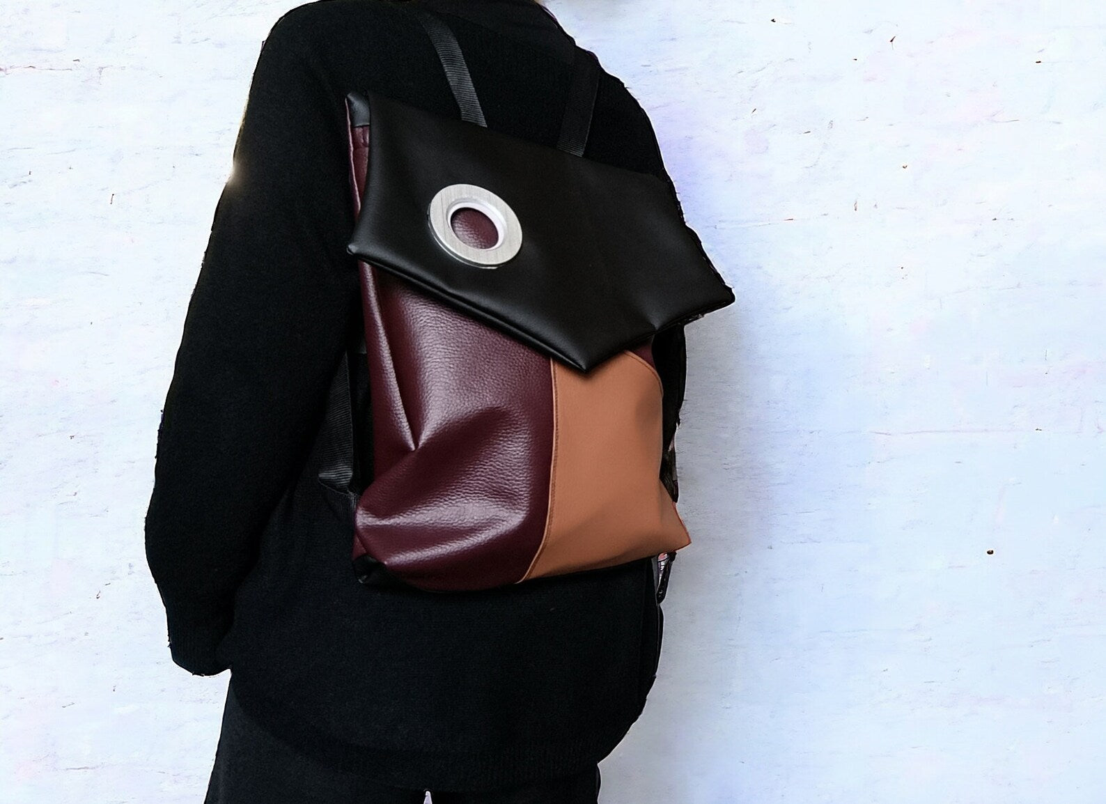 Zaino donna, borse convertibili, borsa zaino in pelle sintetica, zaino impermeabile, borse fatte a mano, borse a spalla, idea regalo per lei - Quattroequarantotto