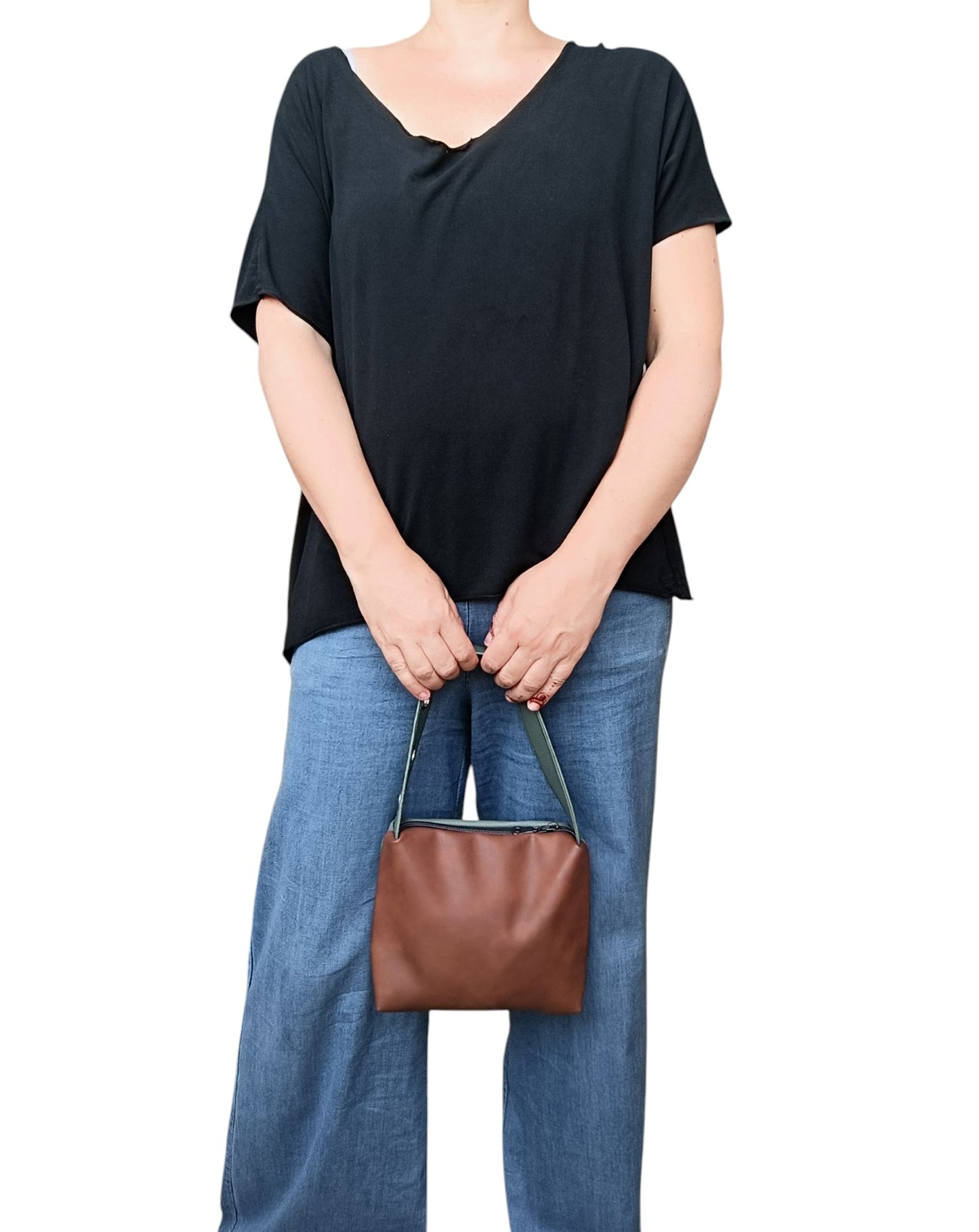 Mini bag in pelle sintetica
