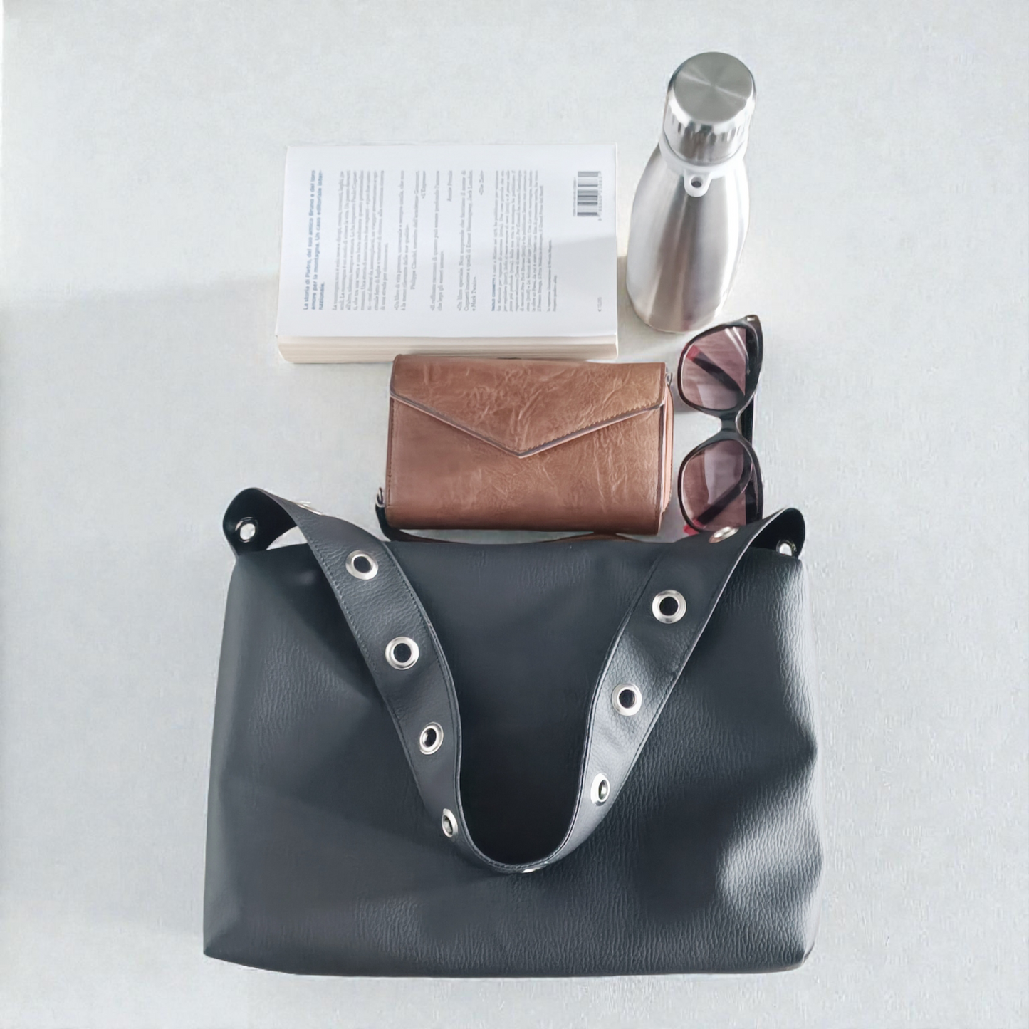 Borsa a spalla in pelle sintetica