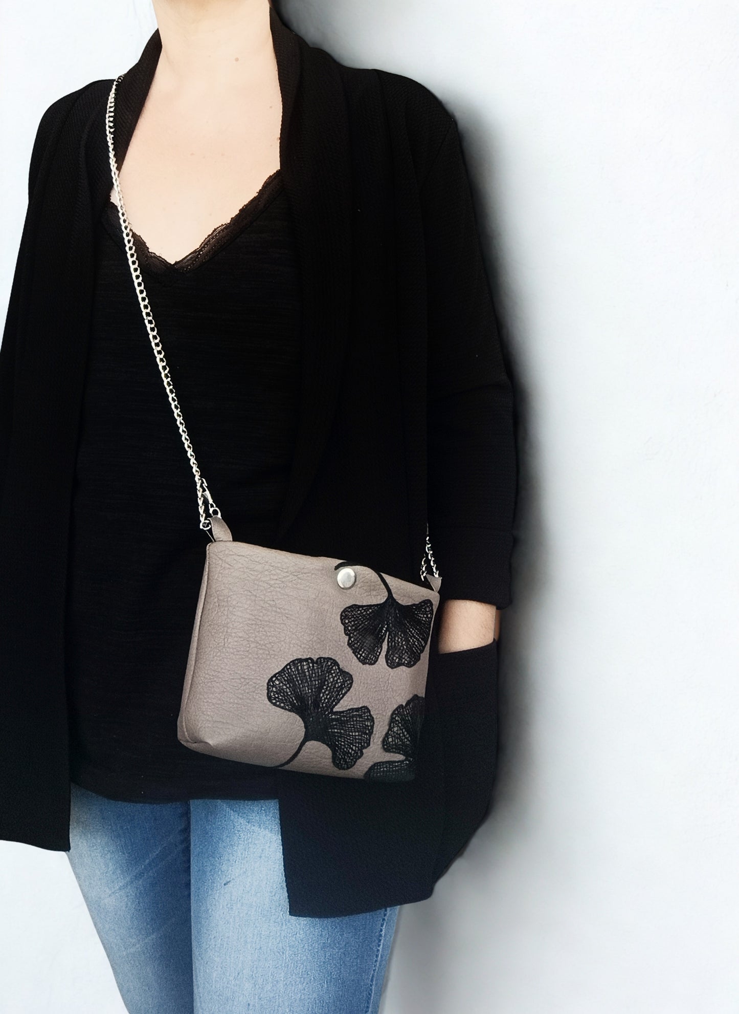 Borsetta crossbody in pelle sintetica