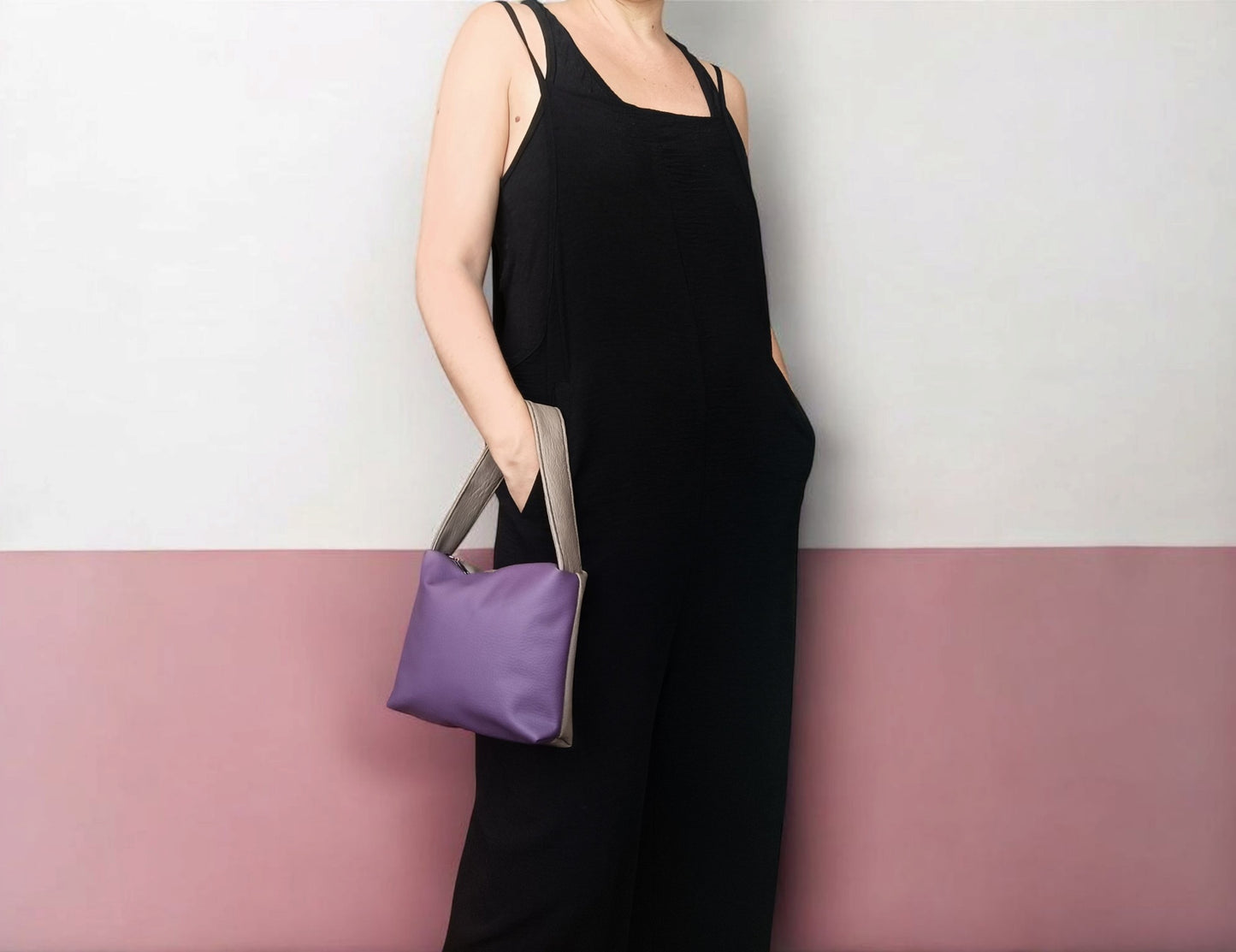 Mini tote bag in pelle sintetica