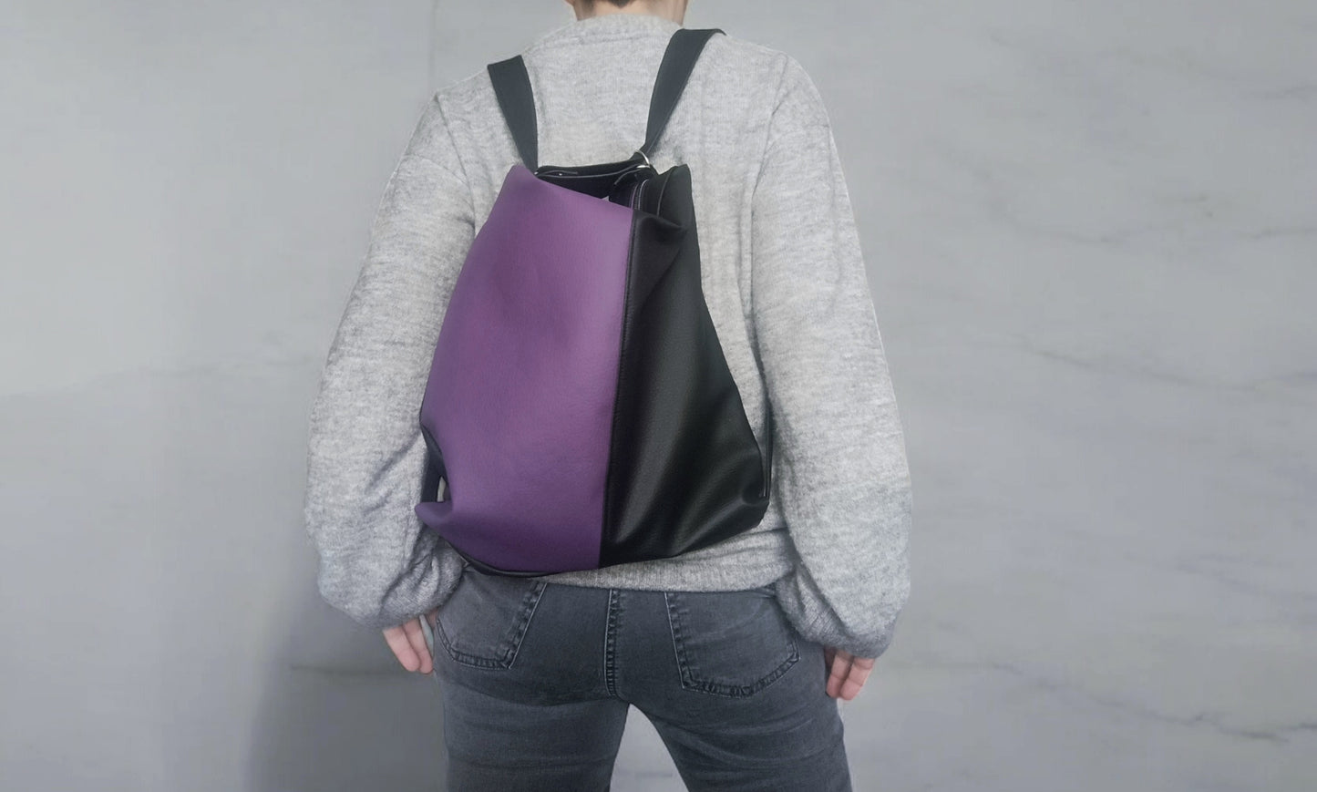 Borsa convertibile in zainetto