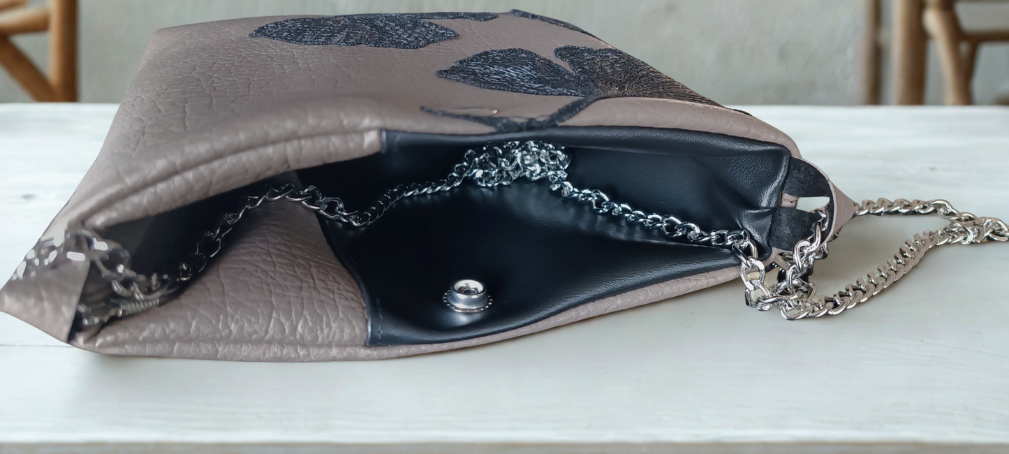 Borsetta crossbody in pelle sintetica