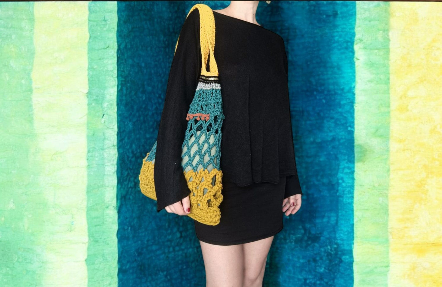 Borsa boho e hippie all'uncinetto