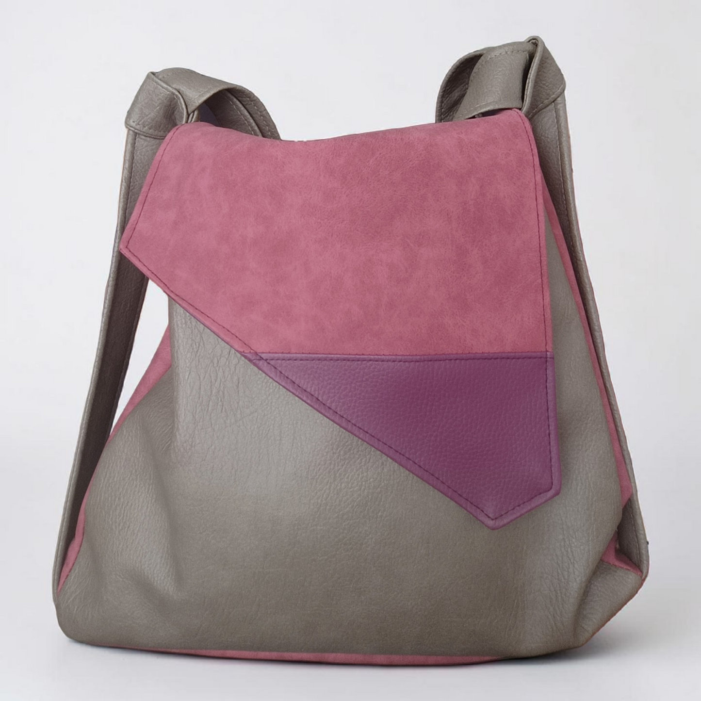 Borsa convertibile in zainetto in pelle cruelty free