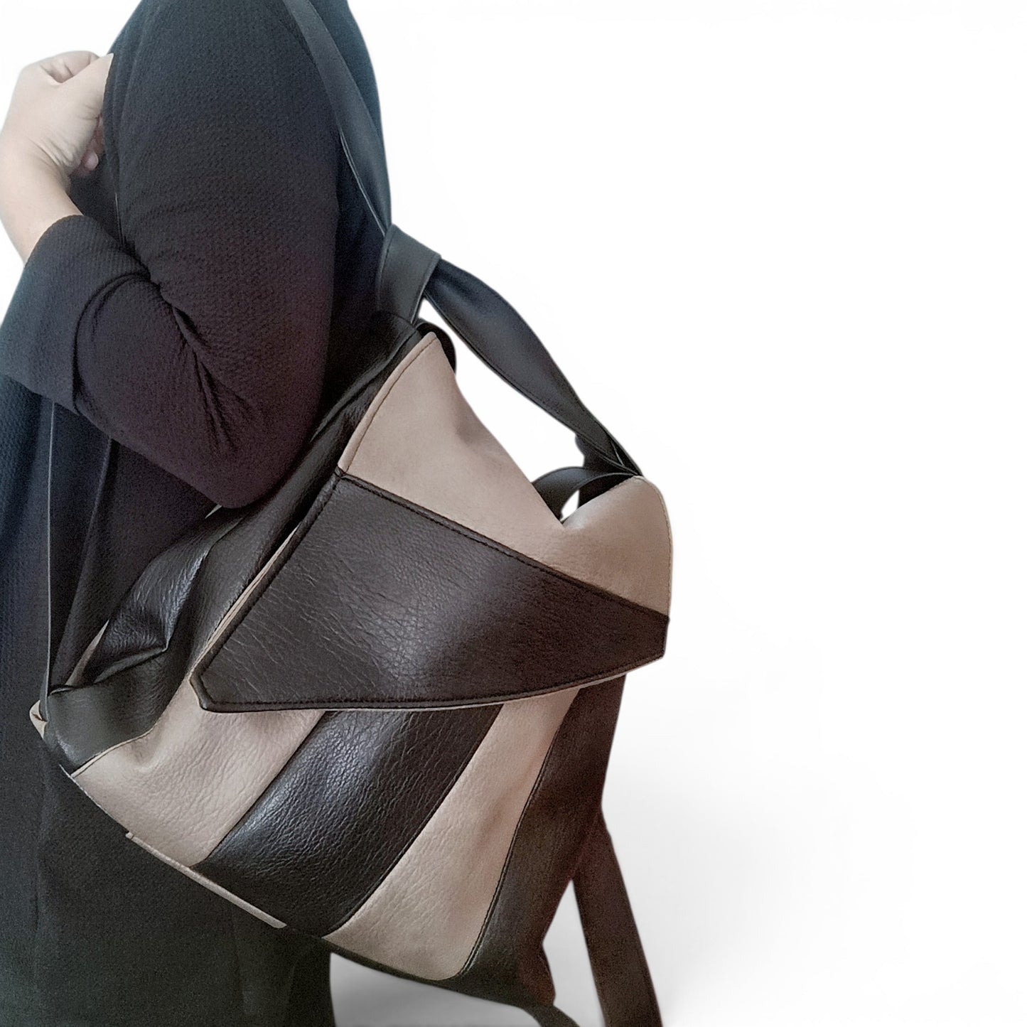 Borsa zaino in pelle sintetica