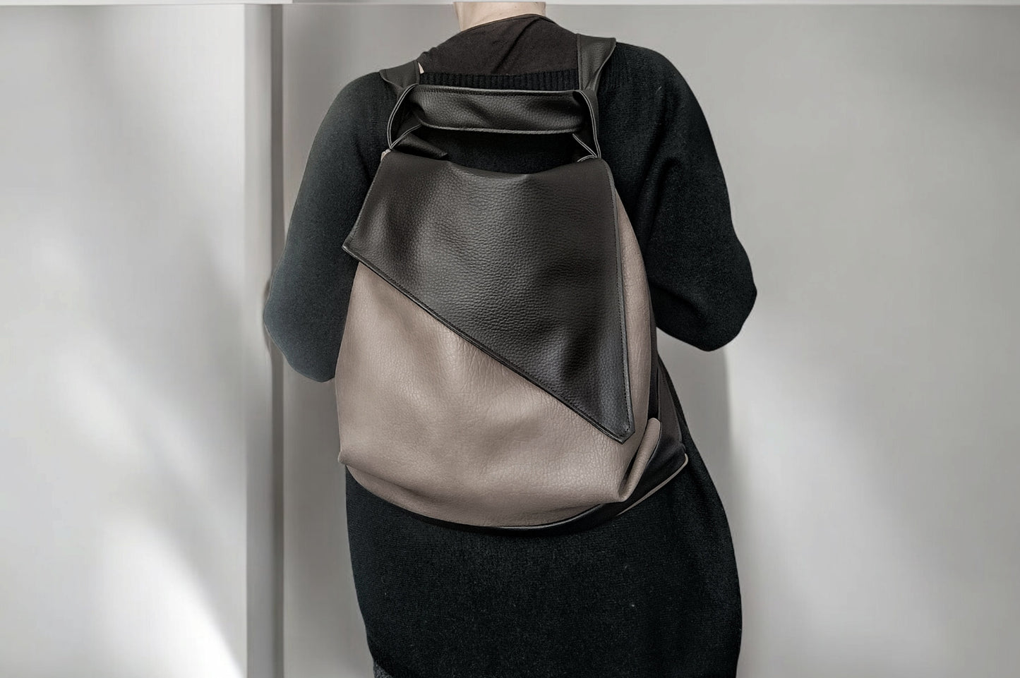Borsa convertibile in zainetto
