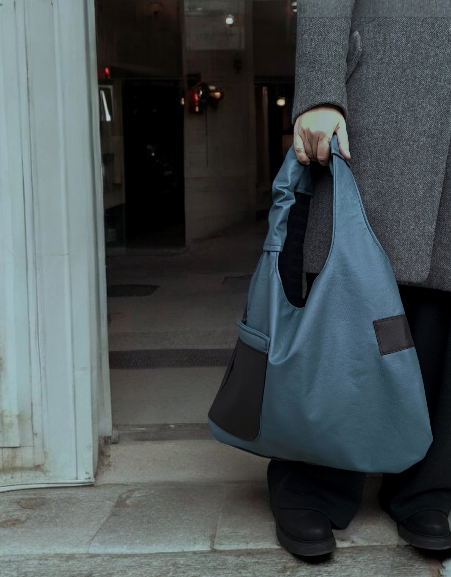Daily bag in pelle sintetica