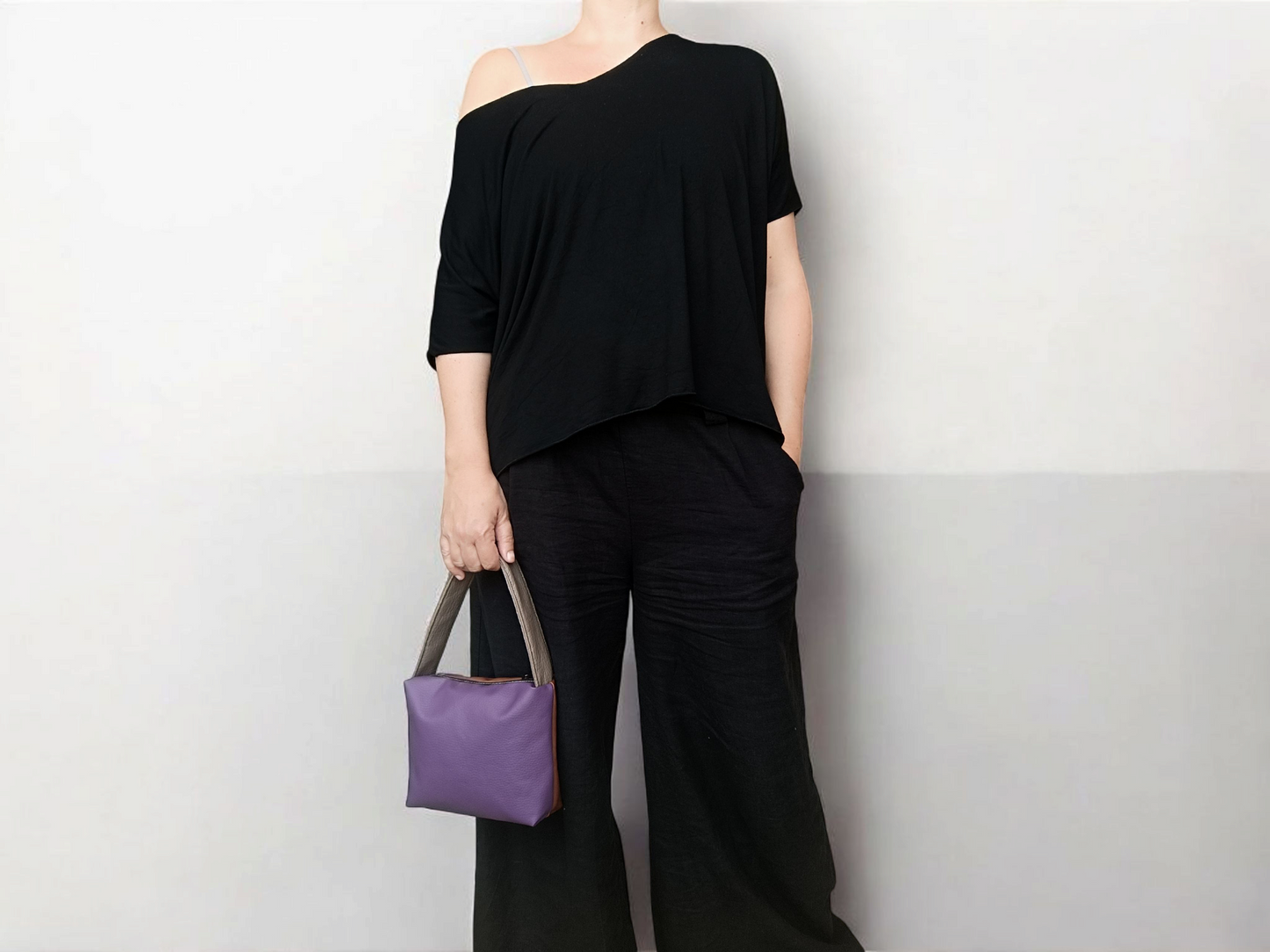 Mini tote bag in pelle sintetica