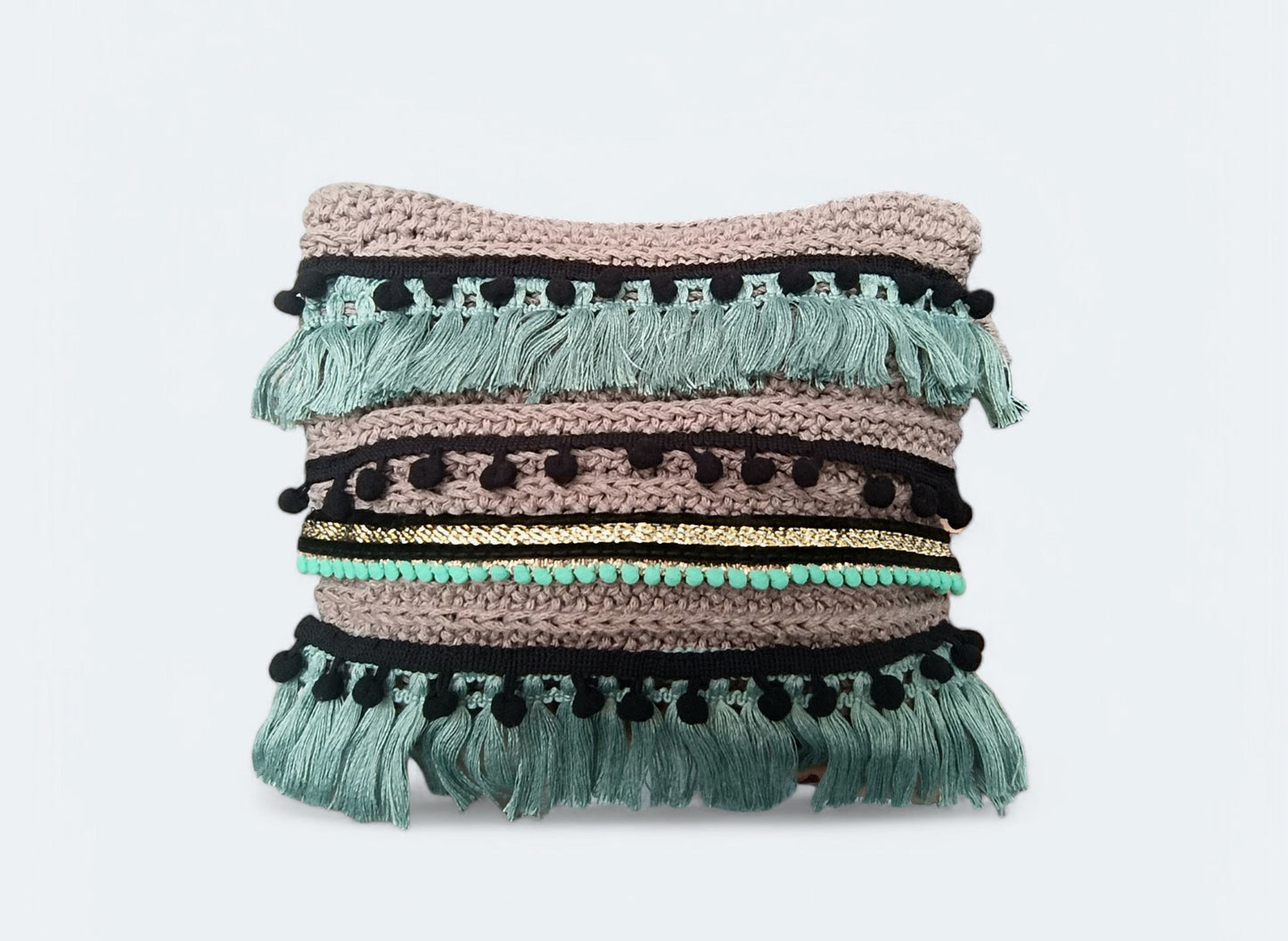 Pochette rettangolare all'uncinetto in stile gipsy