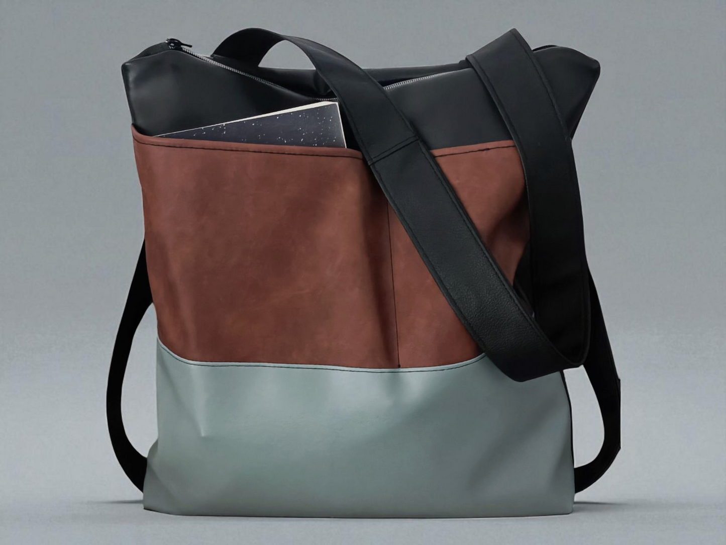 Borsa tote convertibile in zainetto
